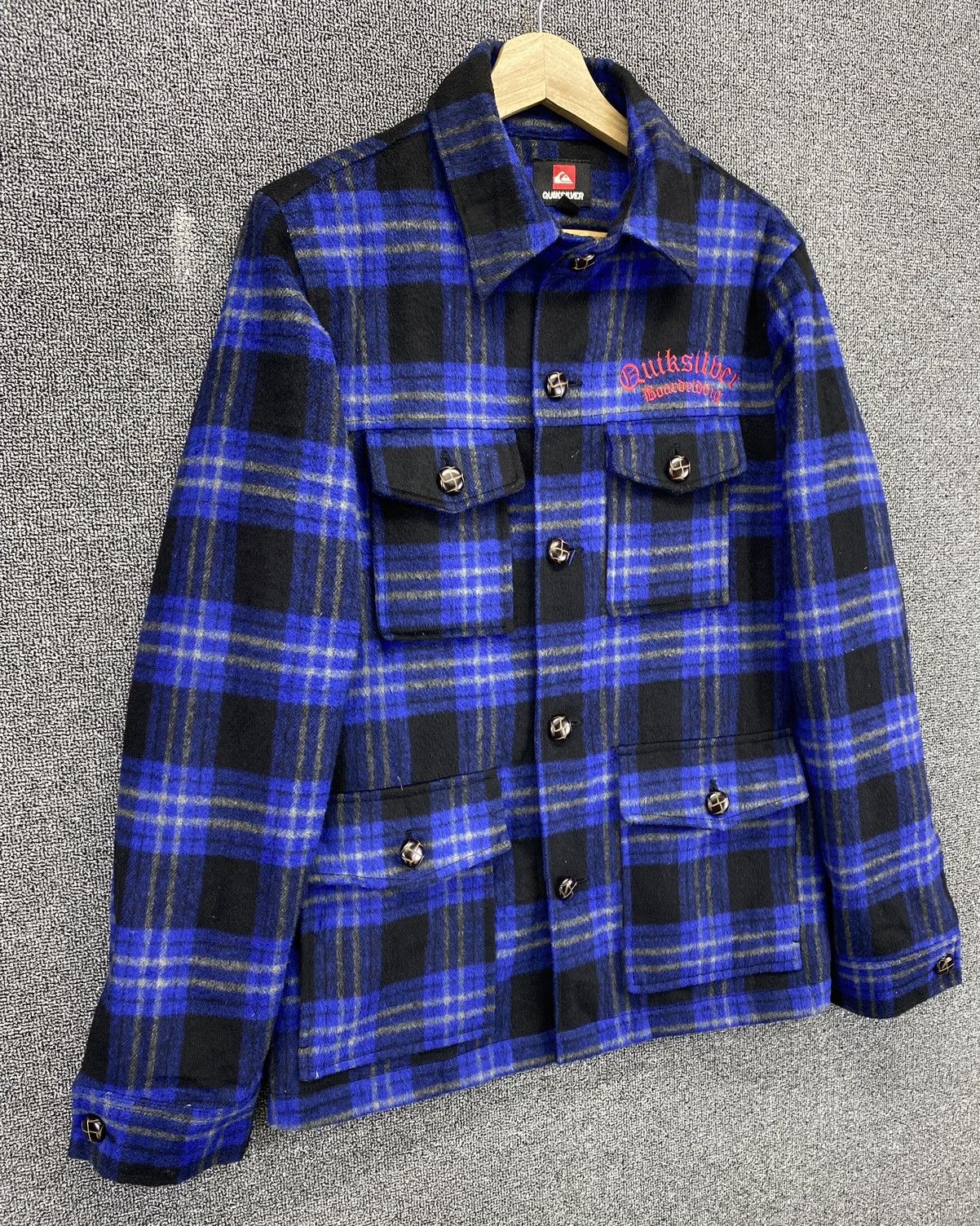 Quiksilver Vintage Quiksilver Shadowplaid Boardriding Flannel Jacket Size US M / EU 48-50 / 2 - 2 Thumbnail