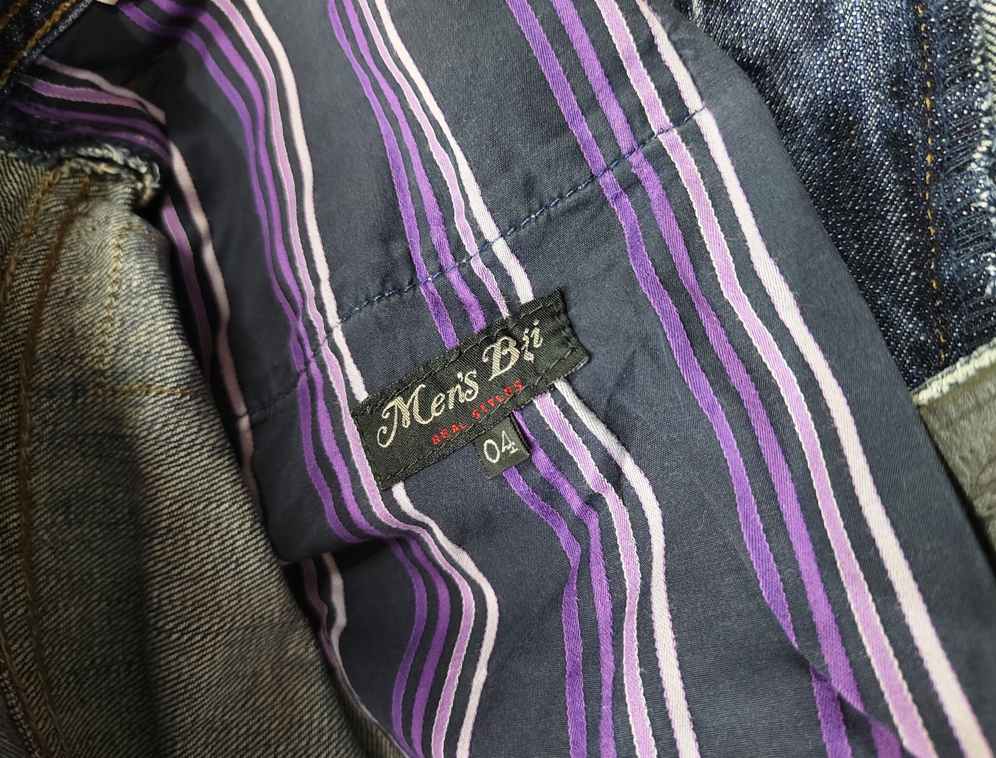 Japanese Brand 00s Mens Bigi- Sashiko Hand Stitch Raw Faded Distress Jeans Size US 34 / EU 50 - 7 Thumbnail