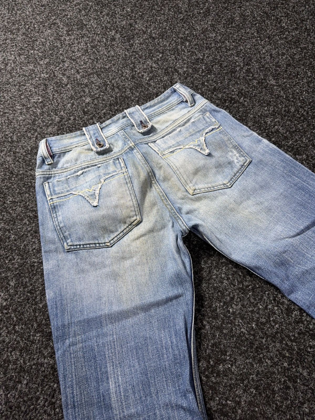 Diesel 00s Diesel Vntg Dirty Distressed Opium Punk Rock Y2K Jeans Size US 28 / EU 44 - 17 Thumbnail