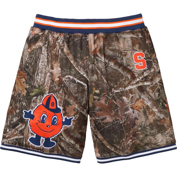 Supreme Mitchell NESS NCAA Basketball Shorts Camo Syracuse