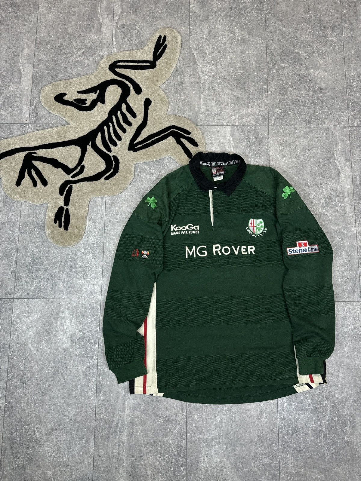 Vintage Mens Vintage KooGa London Irish rugby longsleeve sweatshirt Size US XL / EU 56 / 4 - 1 Thumbnail