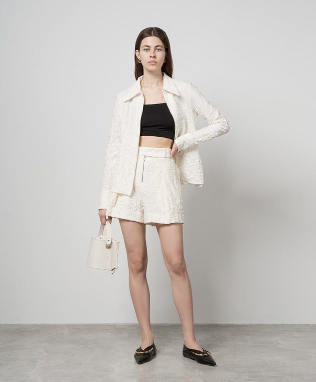 Jil Sander o1w1db10825 Shorts in Beige Size 26" / US 2 / IT 38 - 2 Thumbnail
