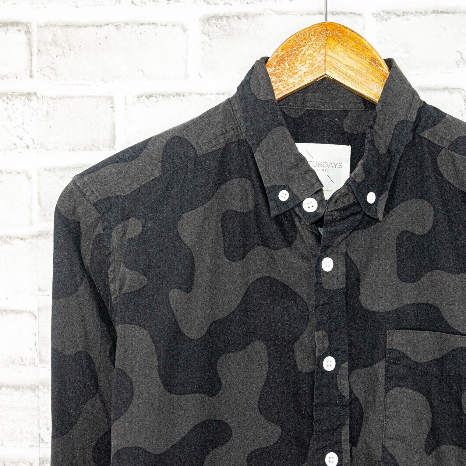 Saturdays NYC SATURDAYS Surf NYC Button Down Shirt Black Camo Print Size US S / EU 44-46 / 1 - 5 Thumbnail