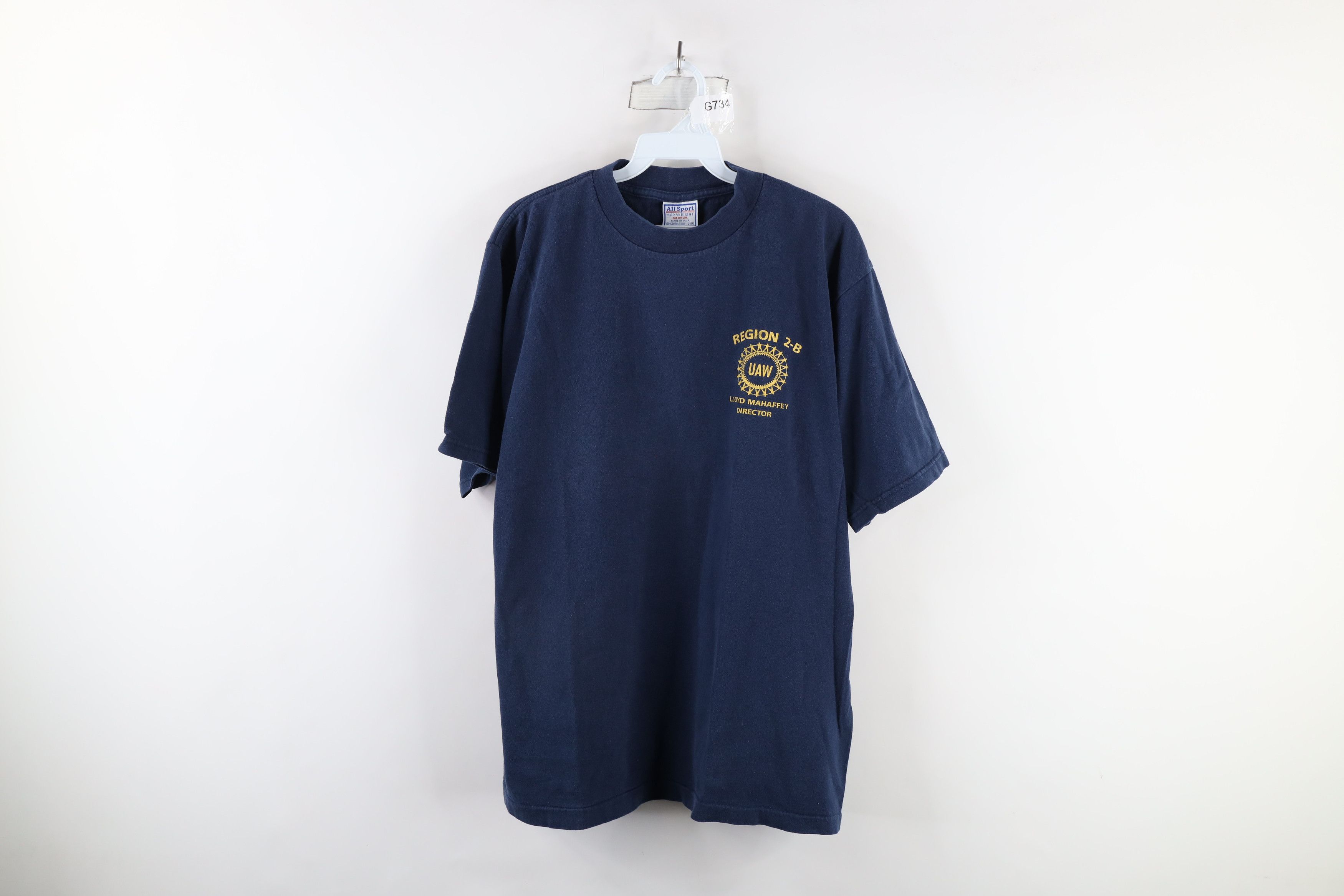 Vintage Vintage 90s Region 2-B UAW United Auto Workers T-Shirt USA Size US L / EU 52-54 / 3 - 1 Thumbnail