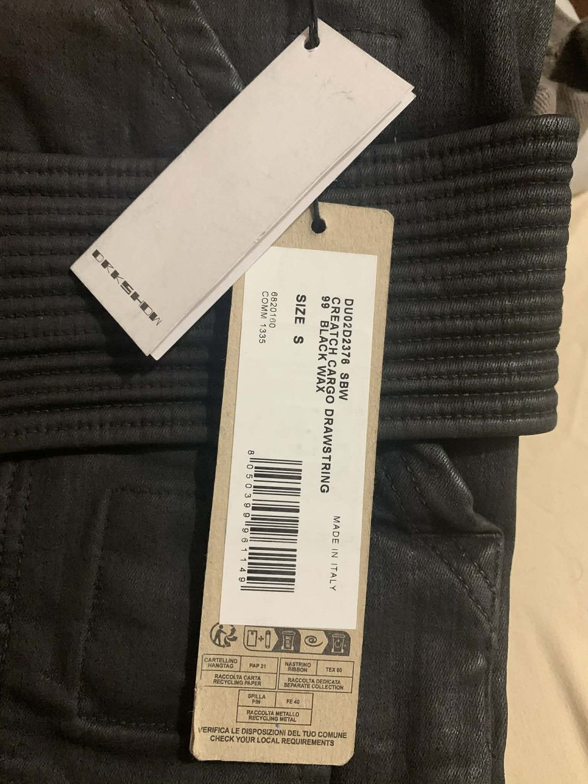 Rick Owens Drkshdw Rick Owens Drkshdw Black Wax Denim Creatch Cargo Pants Size US 30 / EU 46 - 3 Thumbnail