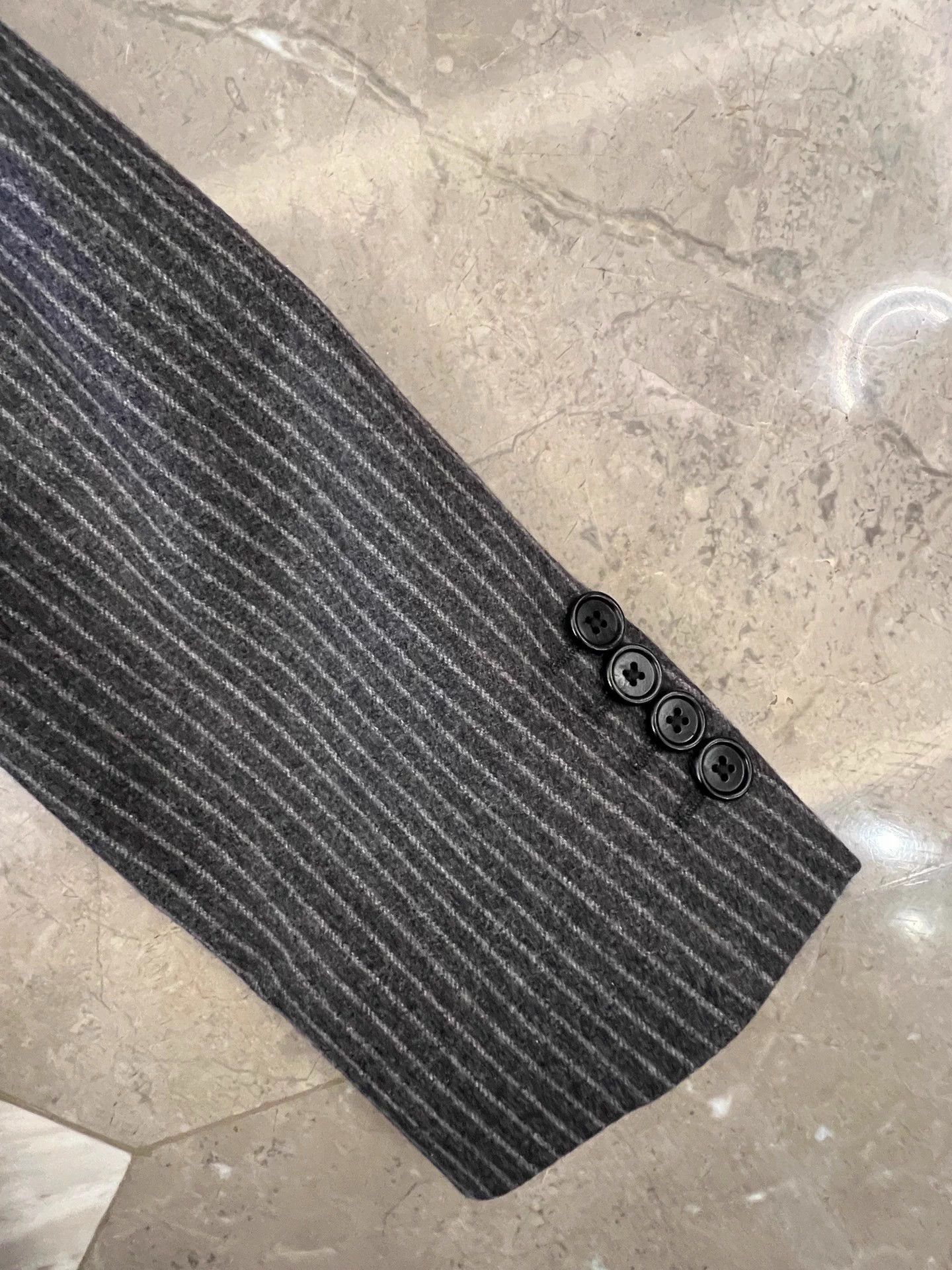 Celine Celine Hedi Slimane 22SS Gray Stripe Wool Blazer Size 36 Size XS / US 0-2 / IT 36-38 - 4 Thumbnail