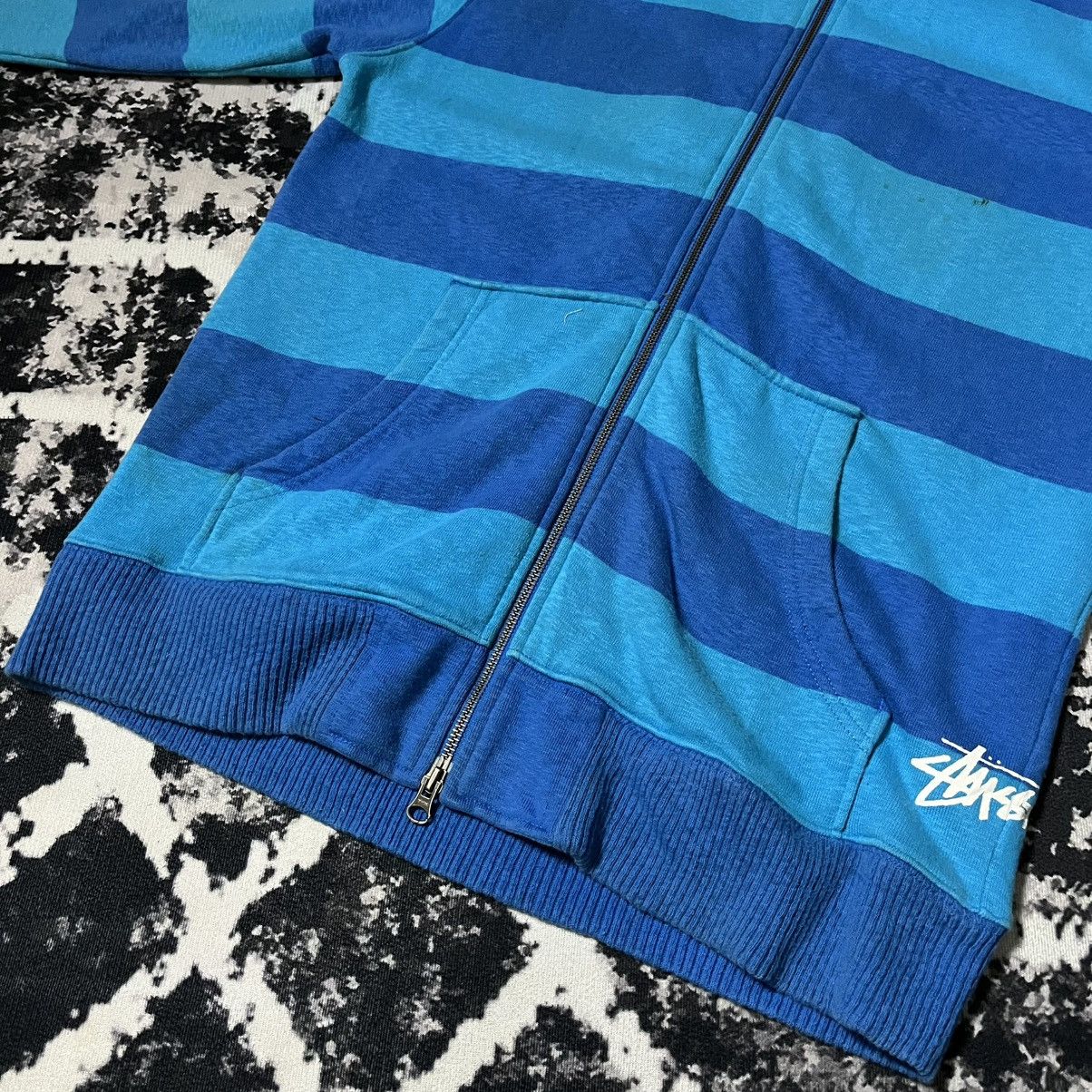Stussy a26 Stussy Stripe Zipper Hoodie Size US L / EU 52-54 / 3 - 8 Thumbnail