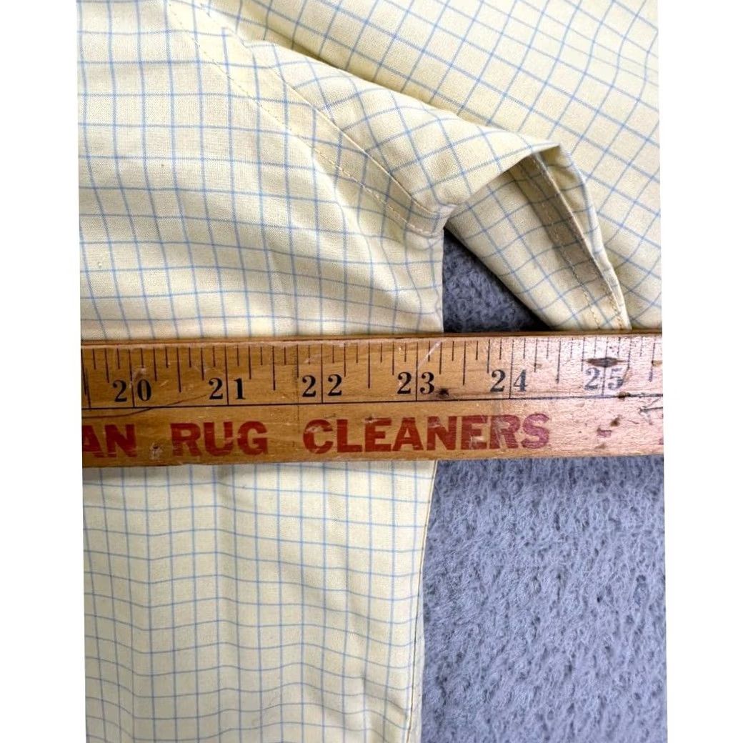 Vintage L.L. Bean Button-Down Shirt Mens Medium Tall Yellow Check Traditional Fit Size US M / EU 48-50 / 2 - 7 Thumbnail
