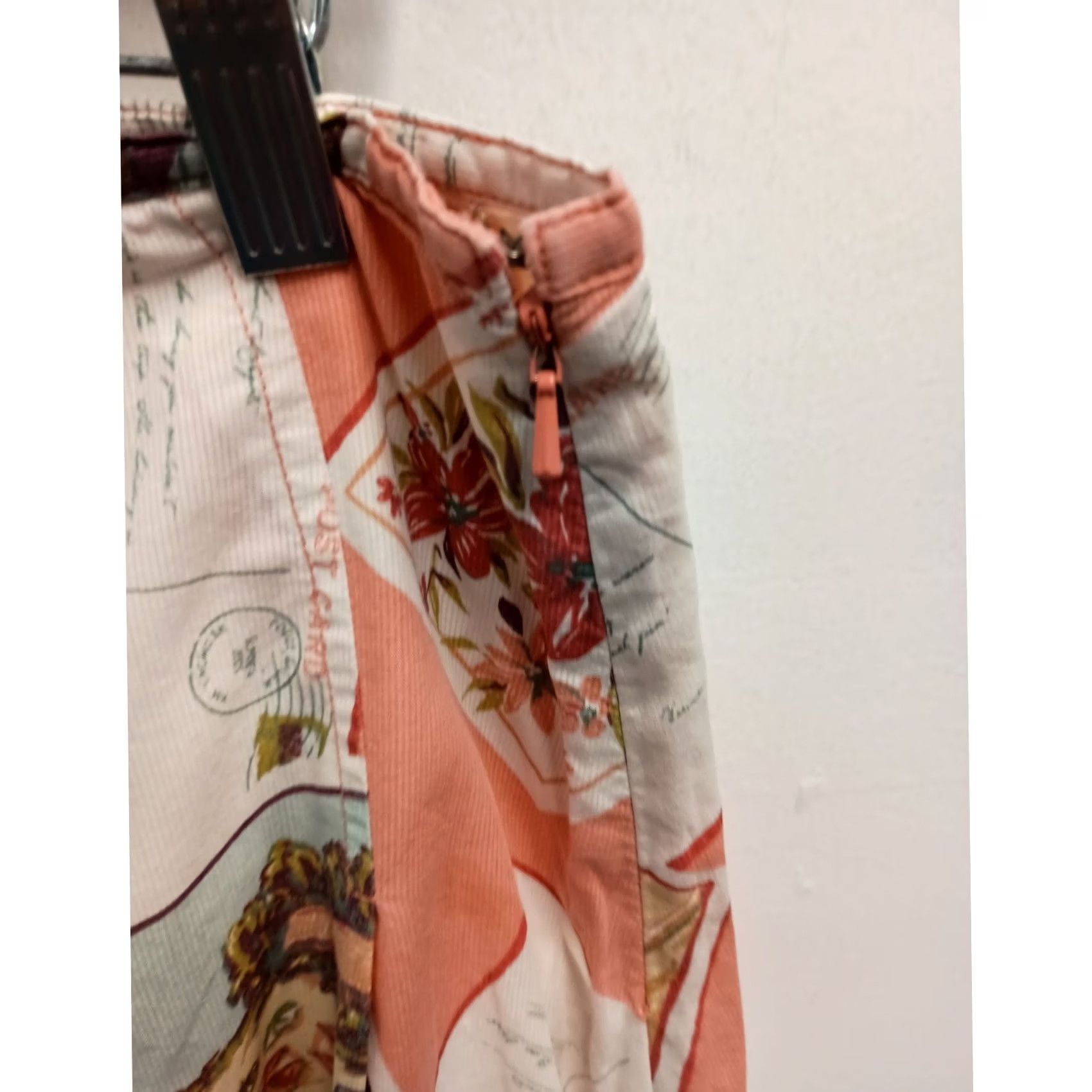 Eddie Bauer VINTAGE Eddie Bauer Skirt Womens 14 Pink 90s Peach Postcard Tropical Novelty Size 36" / US 14 / IT 50 - 4 Thumbnail