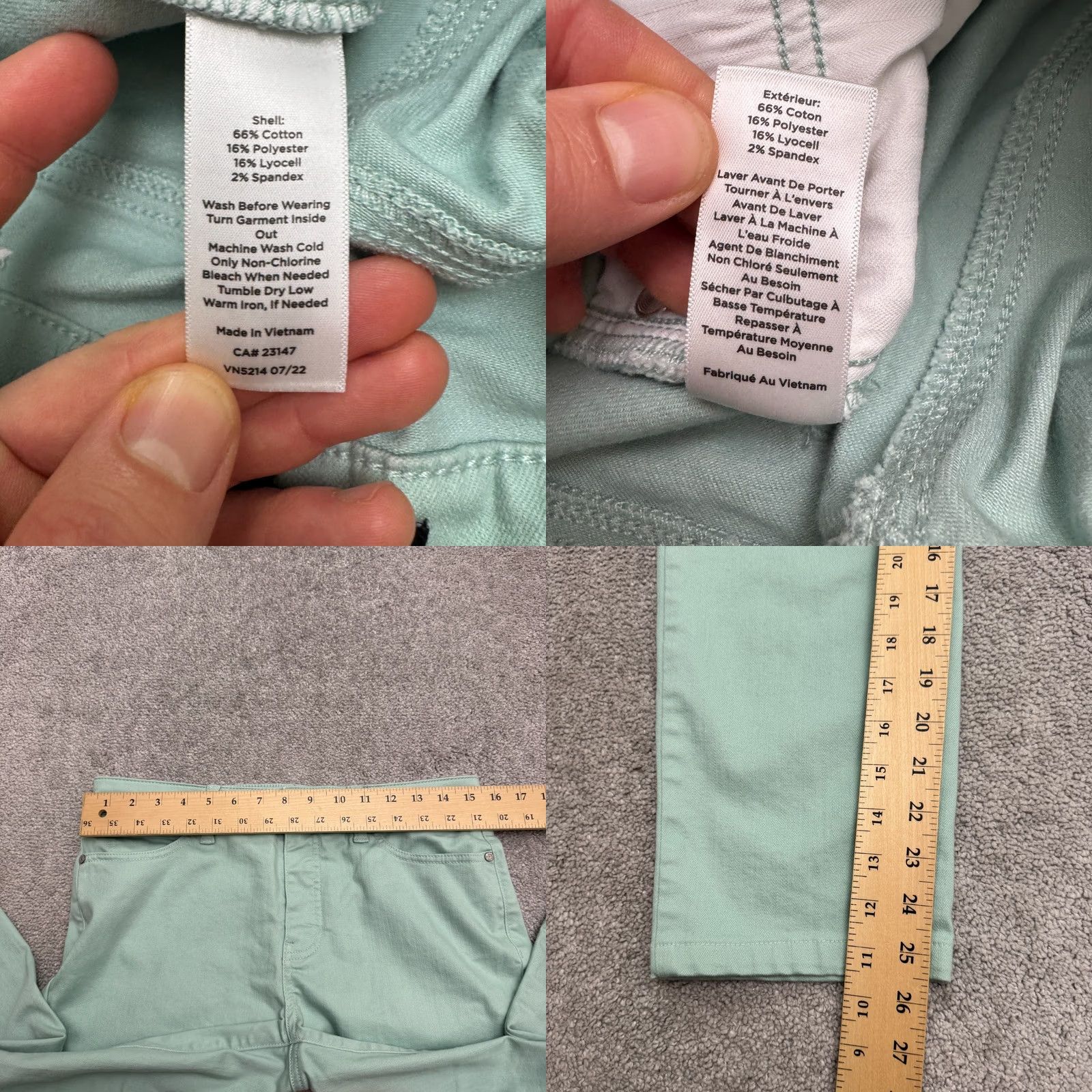 Talbots Talbots Slim Fit Ankle Denim Jeans Womens 6 Mint Green High Rise Stretch 30x25 Color Green 5-Pocket Style Ankle Brand Talbots Womens Size 6 Jeans Size 28" / US 6 / IT 42 - 8 Thumbnail