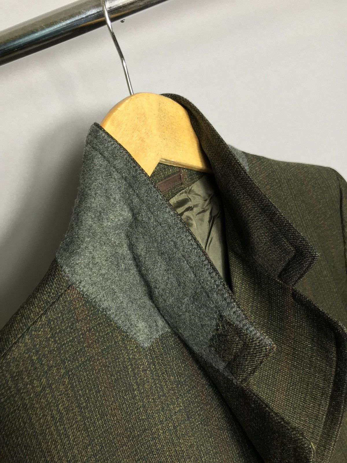 Other Burberrys London Dress Jacket Mens Green Wool Classic Size 42R - 5 Thumbnail