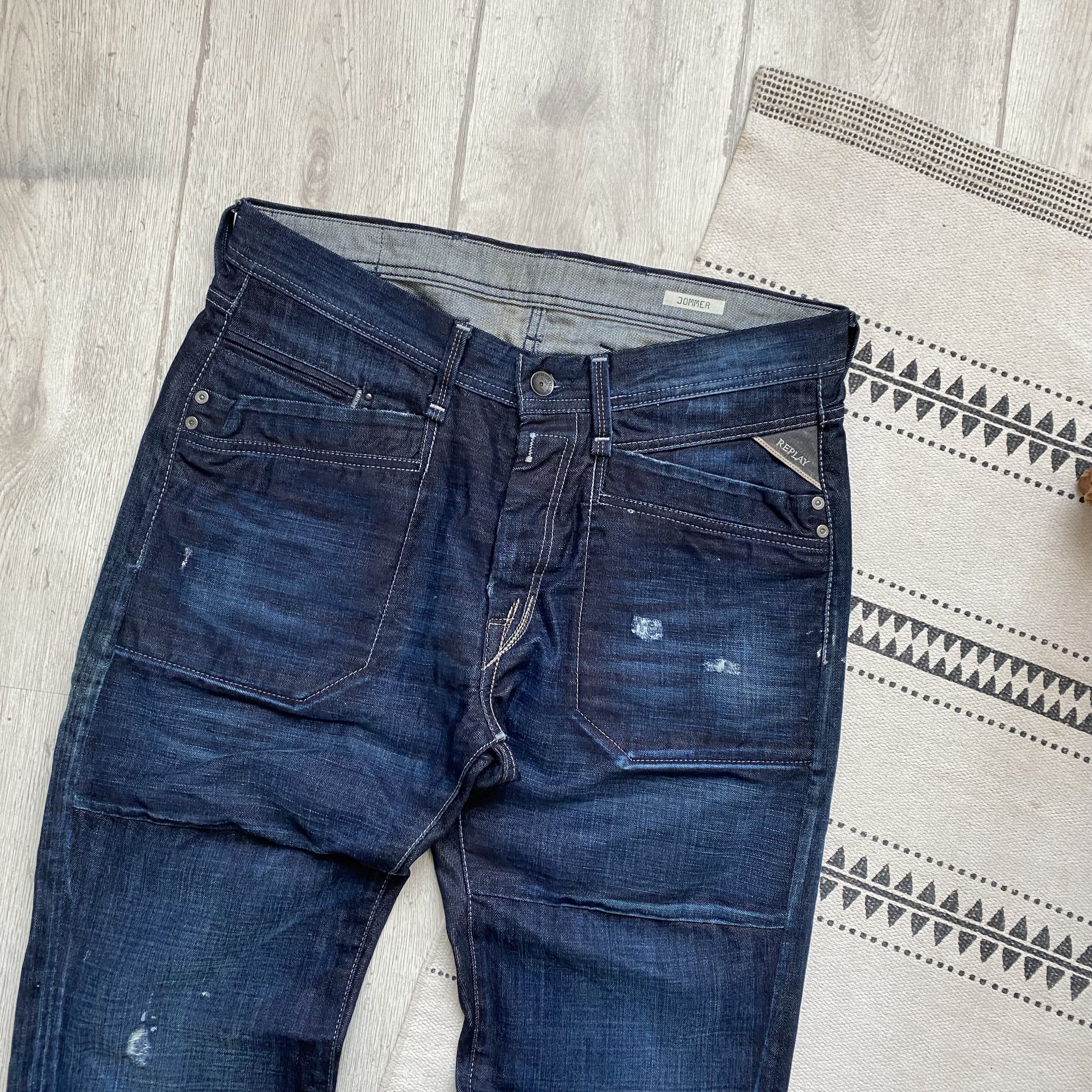 Replay Biker Style Jeans Replay Designer distresed denim pants Size US 32 / EU 48 - 2 Thumbnail