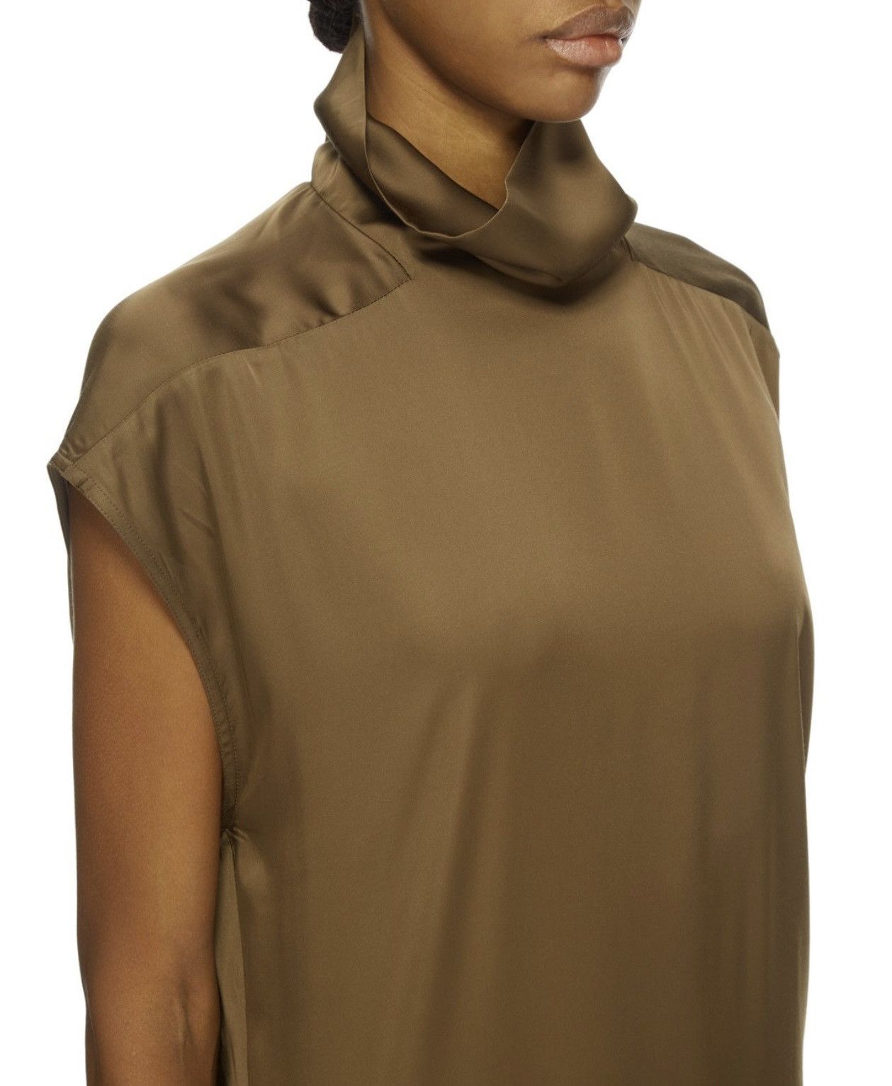 Rick Owens RICK OWENS FW24 PORTERVILLE EDFU DRESS BEAN WASHED CHARMEUSE Size M / US 6-8 / IT 42-44 - 5 Thumbnail