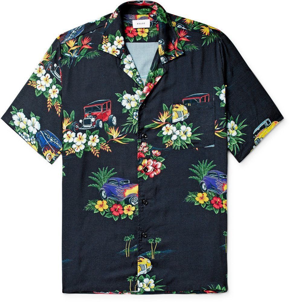 Rhude Rhude Rayon Hawaiian Shirt Hot Rod Girl Size US XL / EU 56 / 4 - 3 Thumbnail