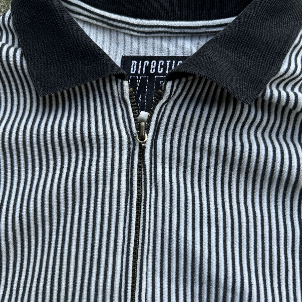 Vintage Thrashed Faded Distressed White Black Zip Shirt ERD Grunge Size US XL / EU 56 / 4 - 9 Thumbnail