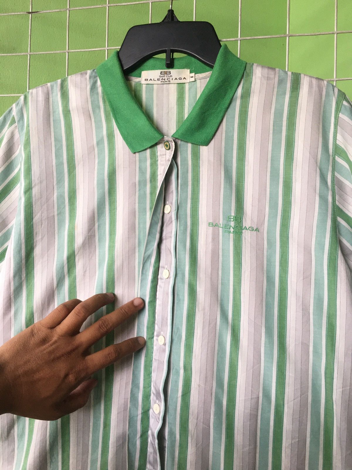 Balenciaga Vintage Balenciaga Polo Button Shirt Size US M / EU 48-50 / 2 - 3 Thumbnail