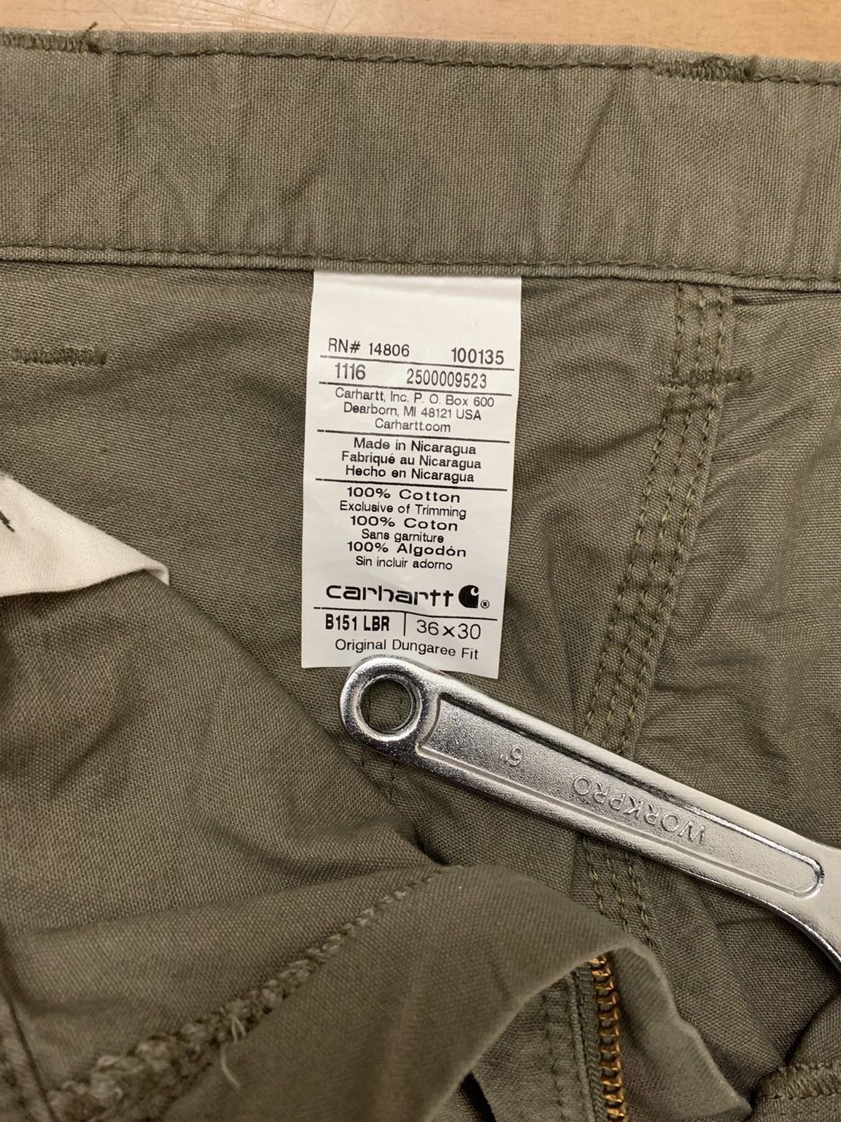 Carhartt 🫒Carhartt Workwear Pants (36x30) Size US 36 / EU 52 - 6 Thumbnail