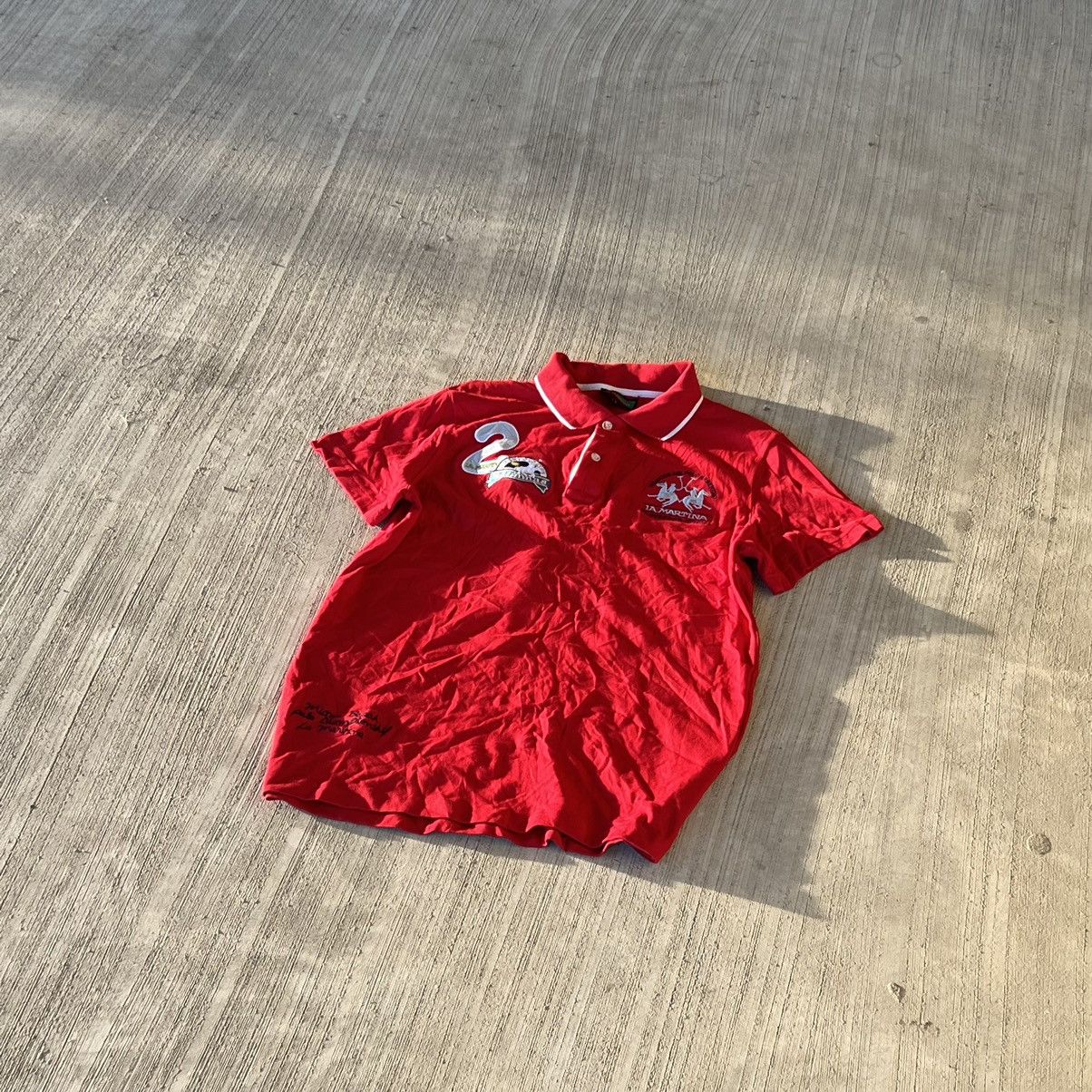 Vintage La Martina Vintage Big Logo Polo T-Shirt Size US L / EU 52-54 / 3 - 1 Thumbnail