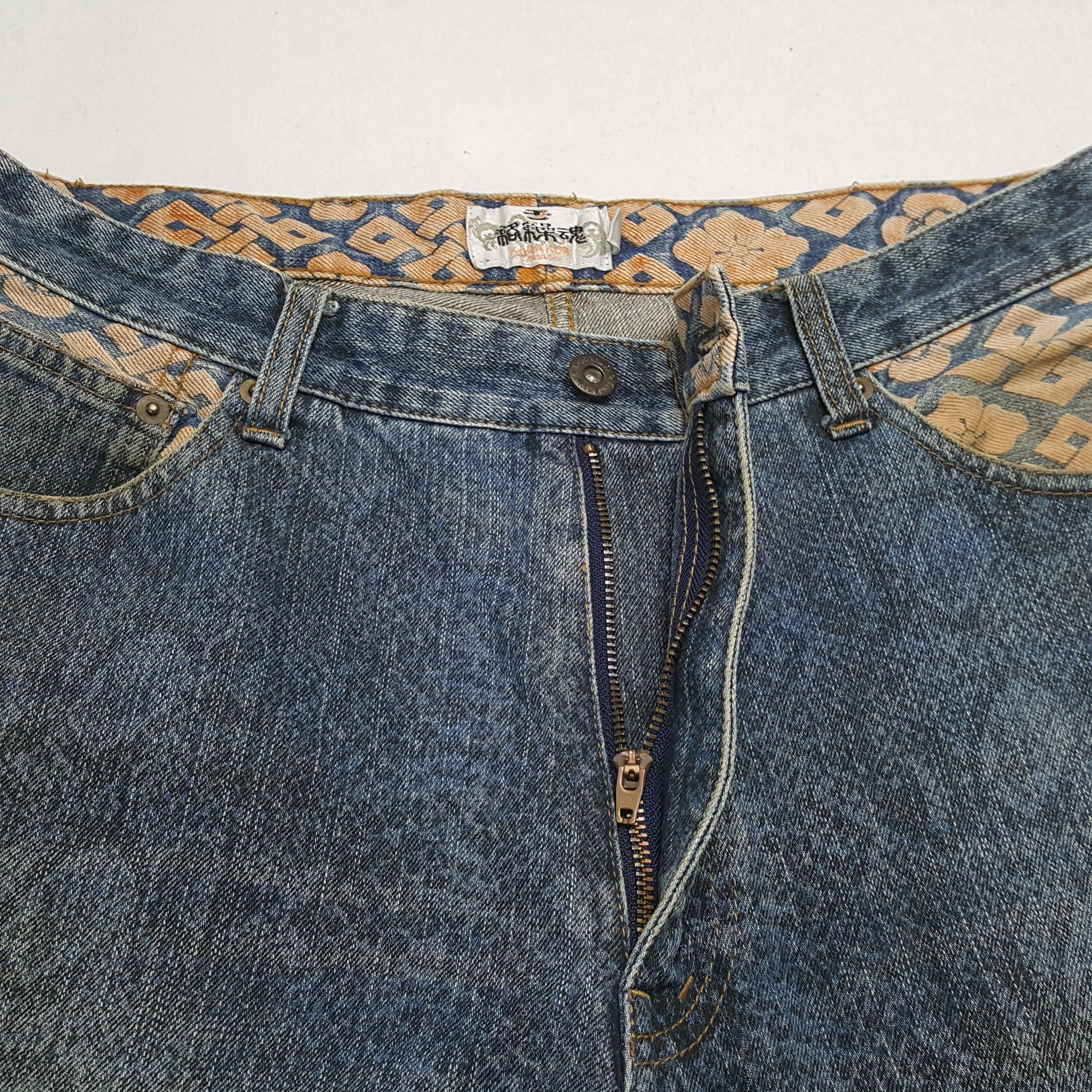Japanese Brand × Vintage Vintage KARAKURI TAMASHI Japanese Brand Rare Design Jeans Size US 32 / EU 48 - 12 Thumbnail
