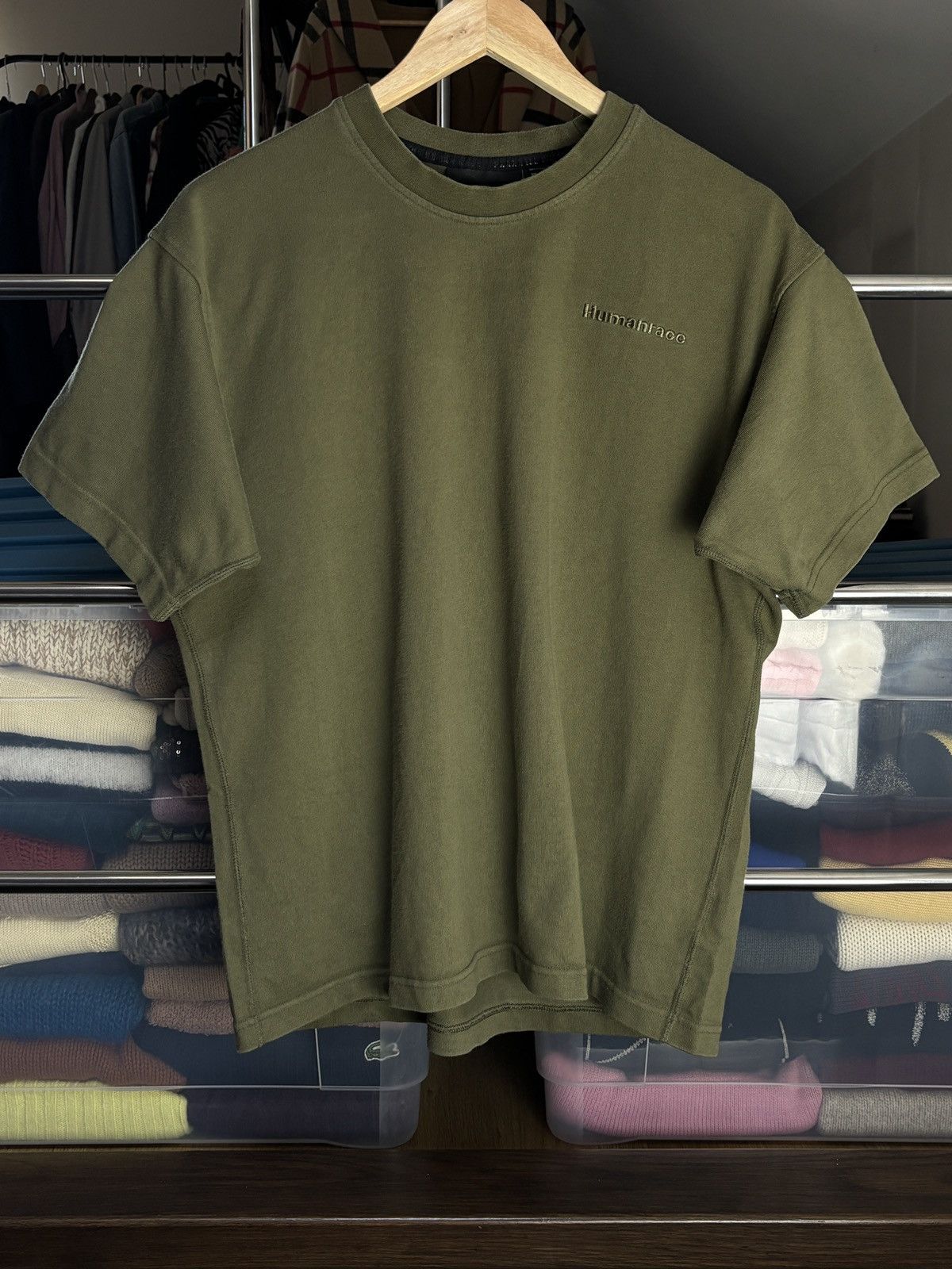 Adidas Adidas Humanrace Pharrell Williams Vintage Logo Boxy Tee Size US M / EU 48-50 / 2 - 1 Thumbnail