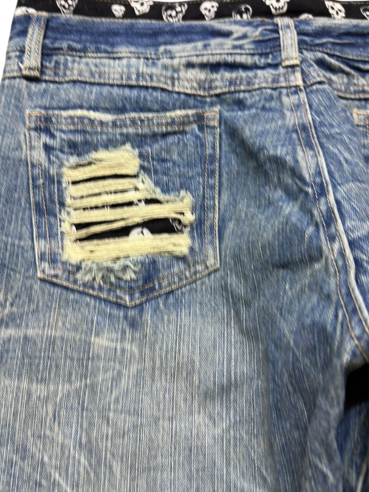 Mastermind Japan Vintage Japanese Brand Double Waist Skull Essence Denim Size US 31 - 7 Thumbnail