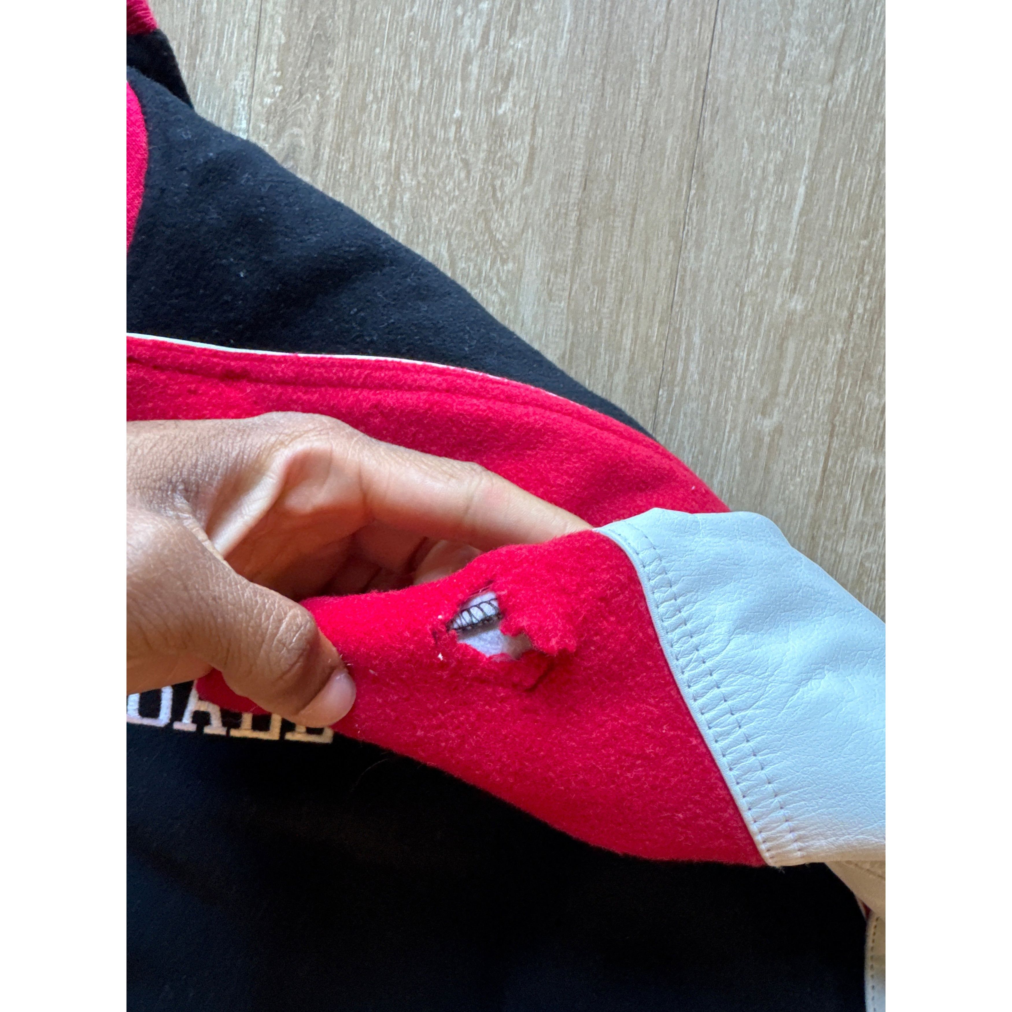 Other Vintage 90s Nike Force Basketball Snap Button Letterman Vars Size US XL / EU 56 / 4 - 7 Thumbnail