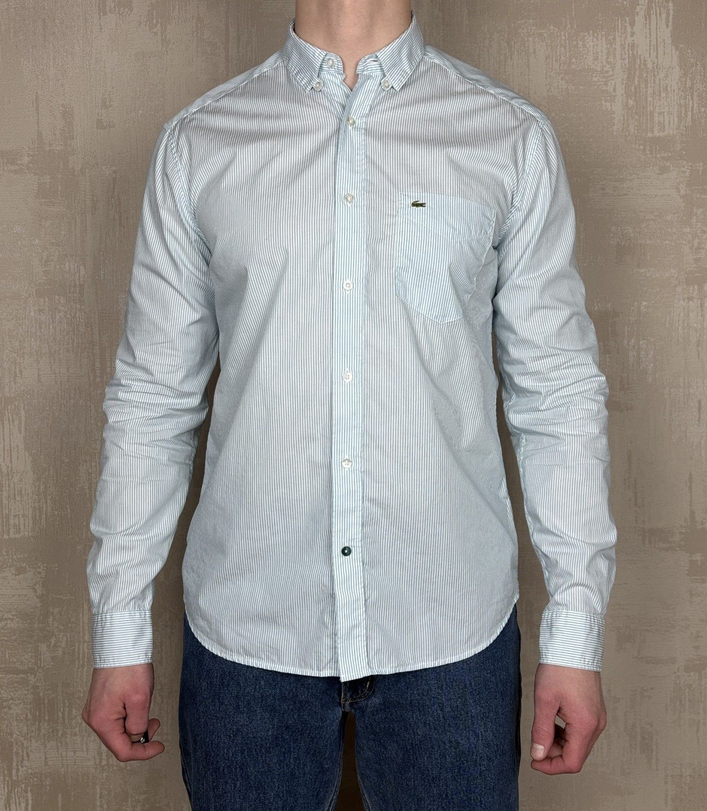 Lacoste Lacoste Striped Shirt Long Sleeve Pocket Slim Tailored Fit Size US L / EU 52-54 / 3 - 3 Thumbnail