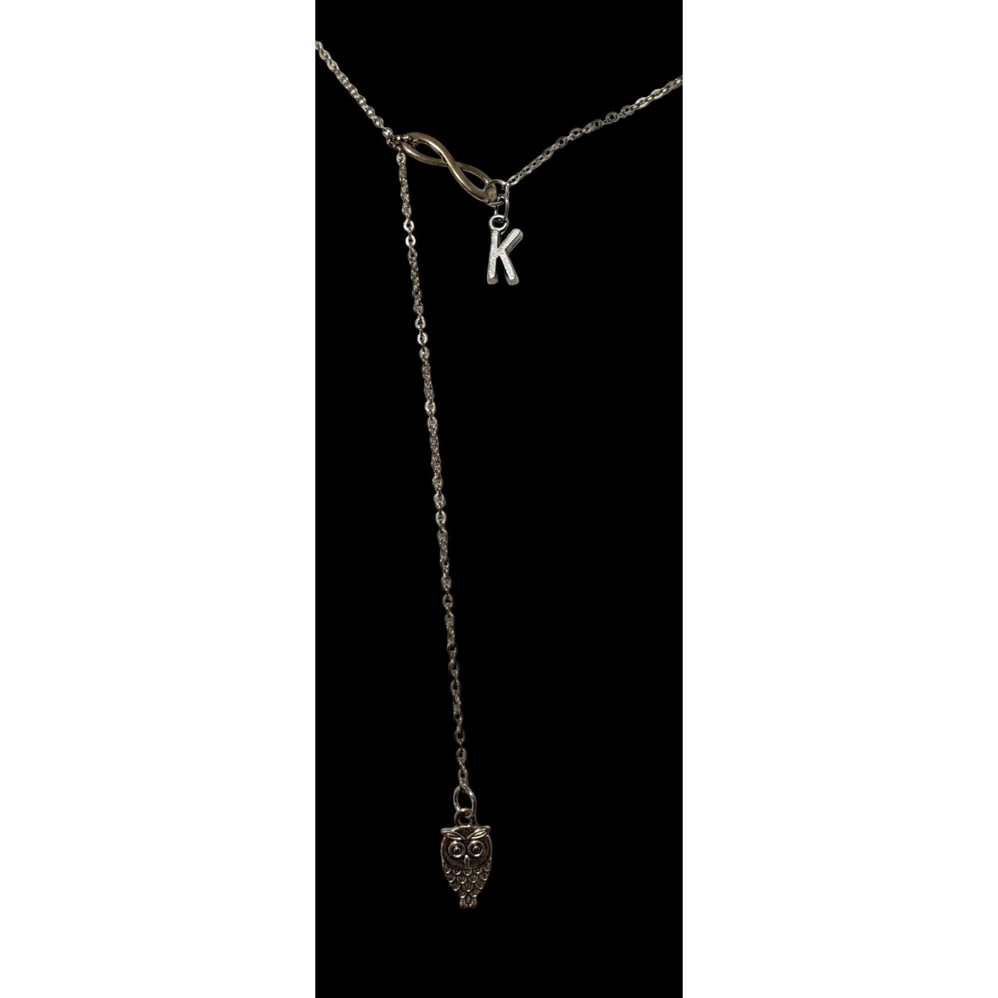 Other Infinity Owl Initial Drop Necklace Size ONE SIZE - 2 Thumbnail