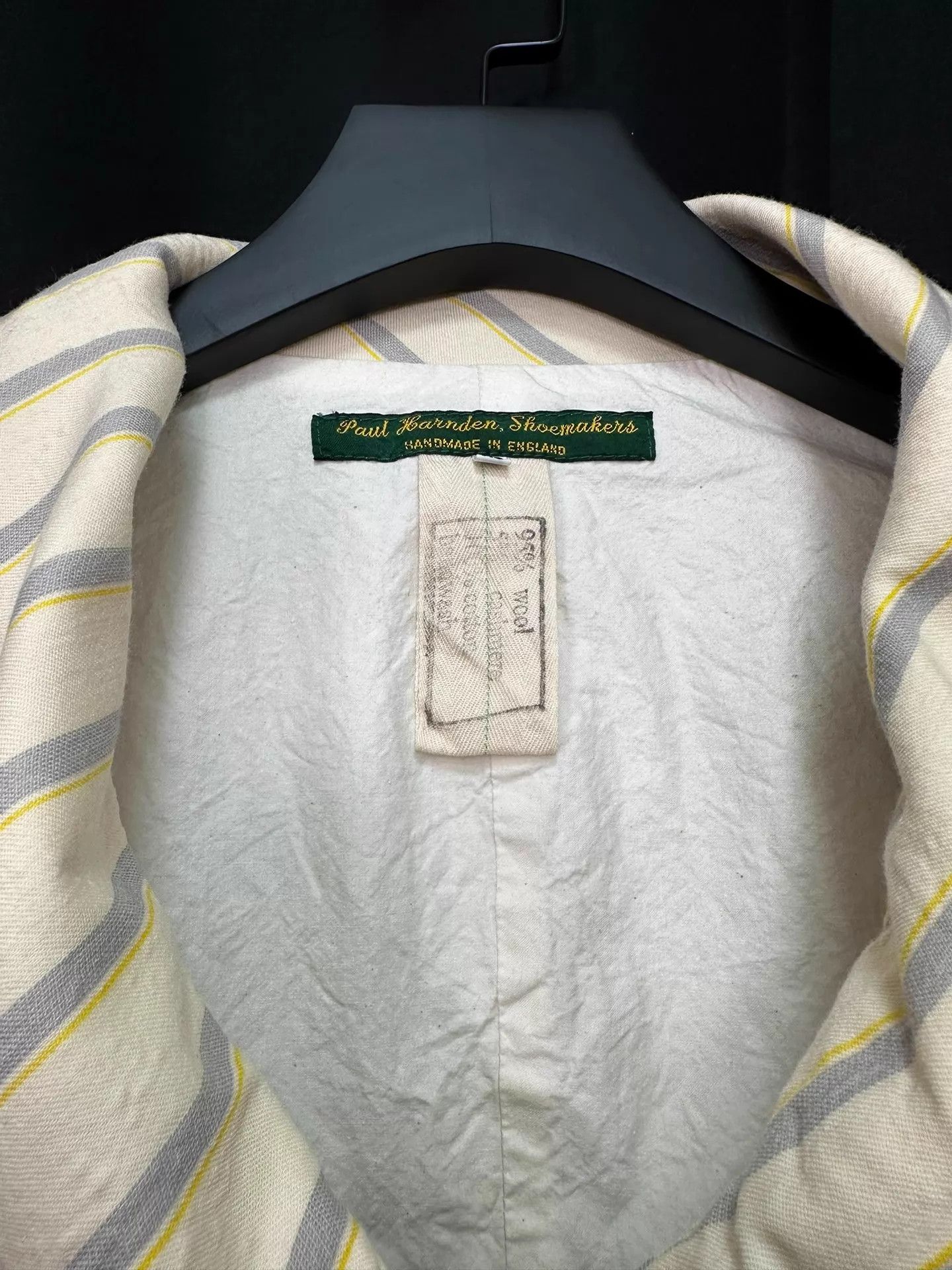 Paul Harnden Shoemakers Paul Harnden Striped Wool Short Jacket Lavender-Cream Size XS / US 0-2 / IT 36-38 - 5 Thumbnail