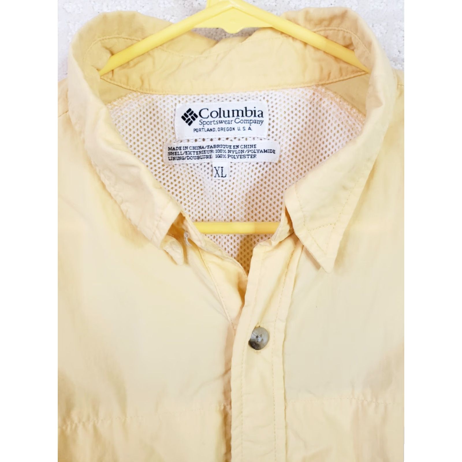 Vintage Columbia PFG Shirt Mens XL Yellow Button-Up Omni Shade Fishing Long Sleeve Size US XL / EU 56 / 4 - 5 Thumbnail