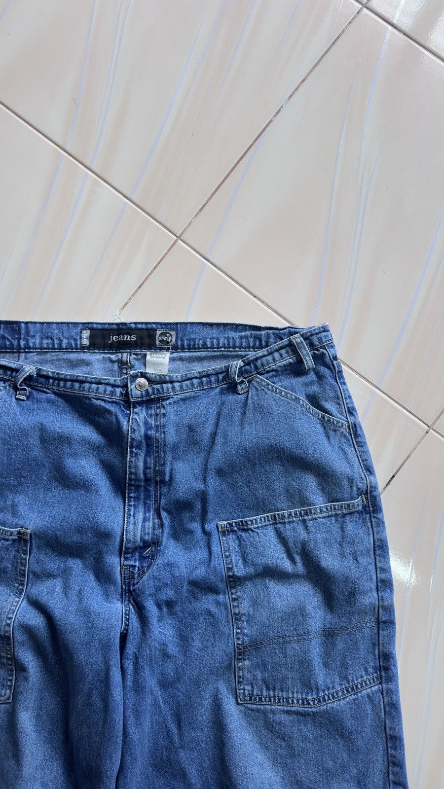 Levi's 🔥VERY RARE🔥 VINTAGE LEVI’S X SILVERTAB DOUBLE FRONT POCKET Size US 40 / EU 56 - 2 Thumbnail