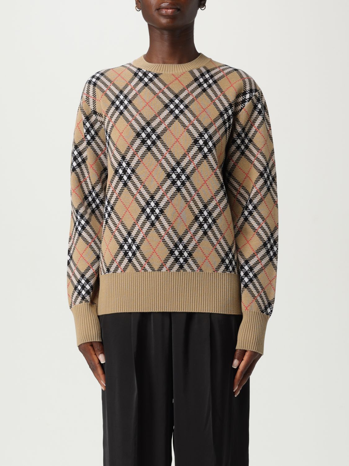 Burberry Burberry Sweater Woman Sand Size L / US 10 / IT 46 - 1 Thumbnail