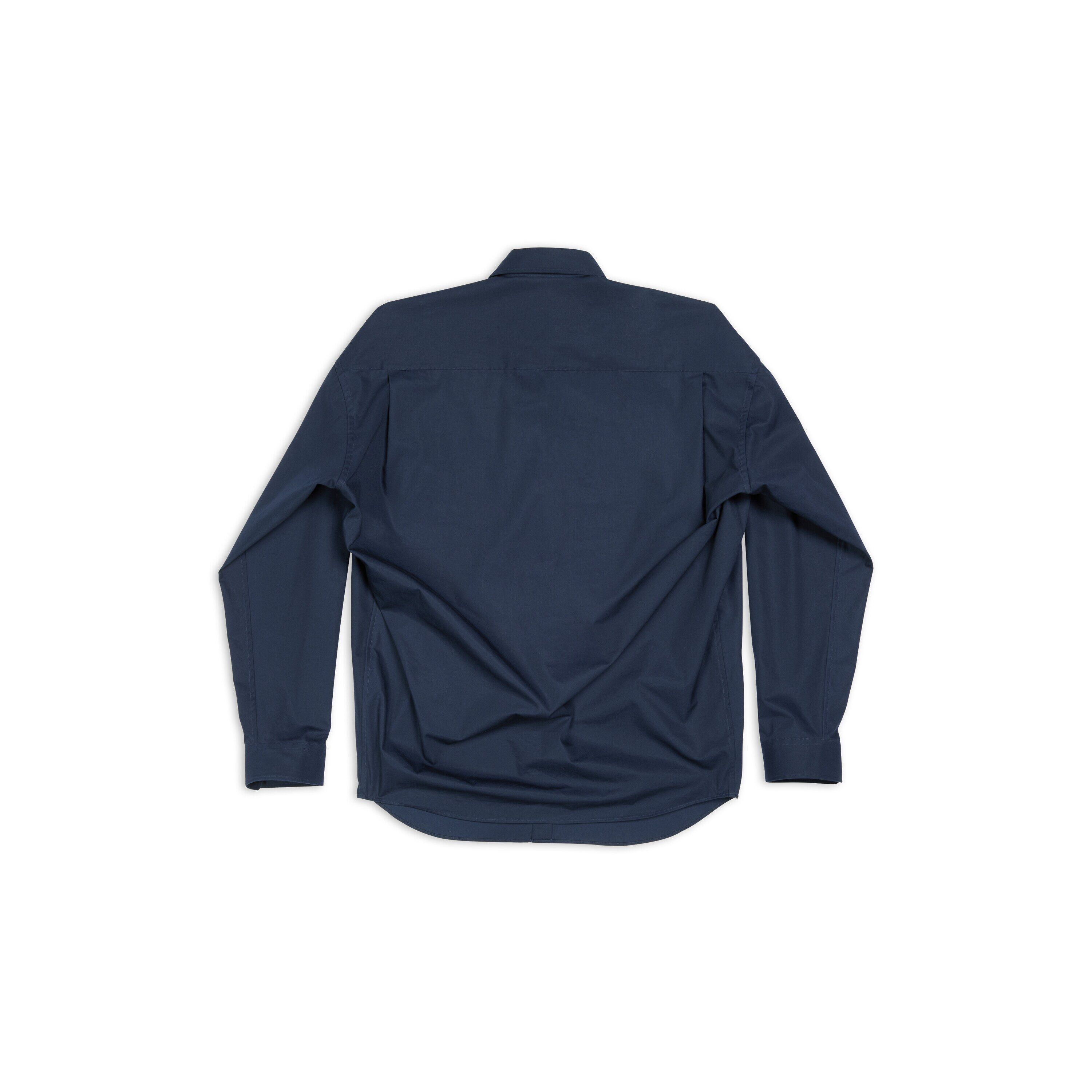 Balenciaga o1in1g1024 Cocoon Shirt in Navy Size US M / EU 48-50 / 2 - 2 Thumbnail