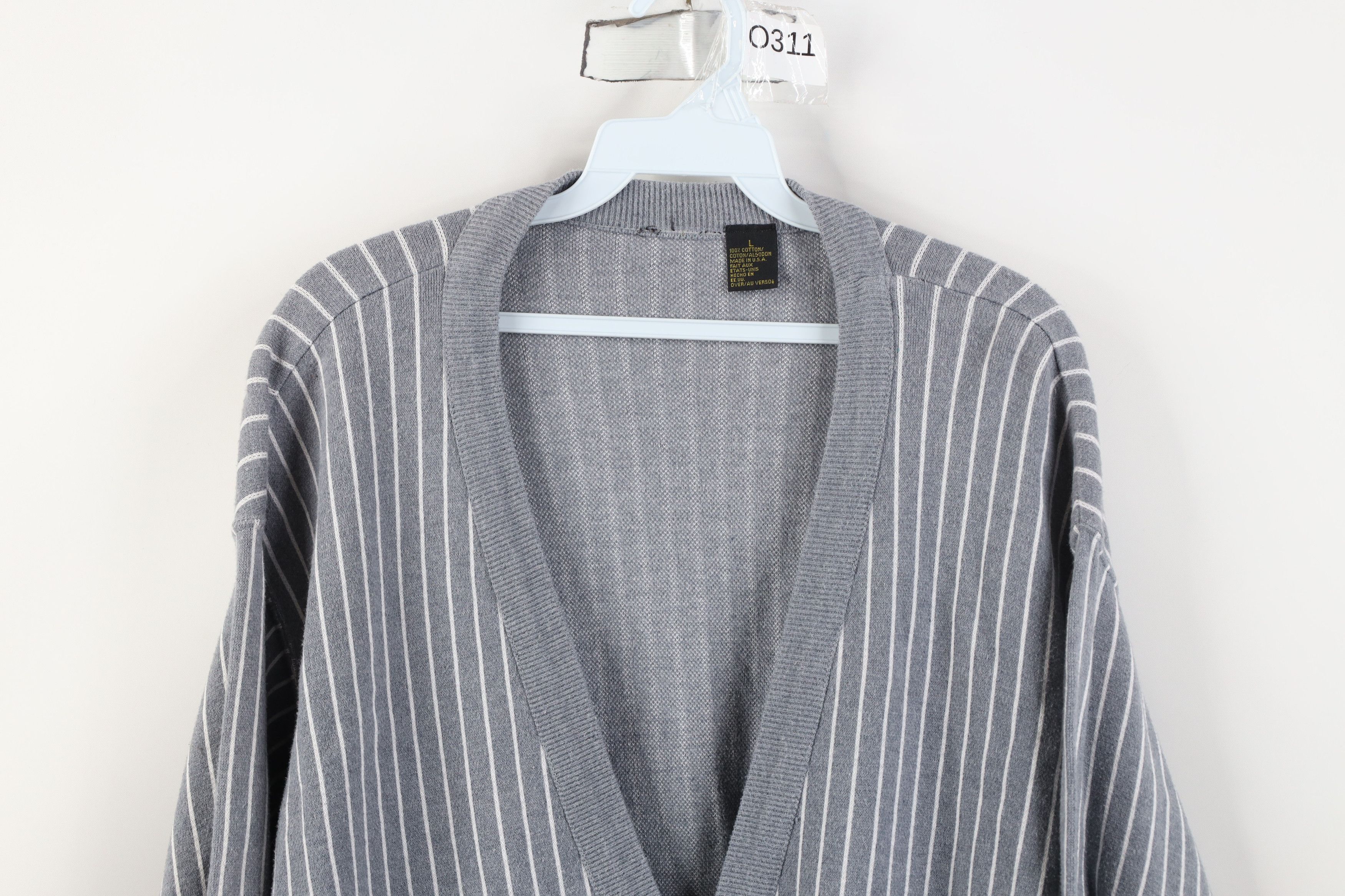 Vintage Vintage 90s Streetwear Baggy Knit Cardigan Sweater USA Size L / US 10 / IT 46 - 2 Thumbnail