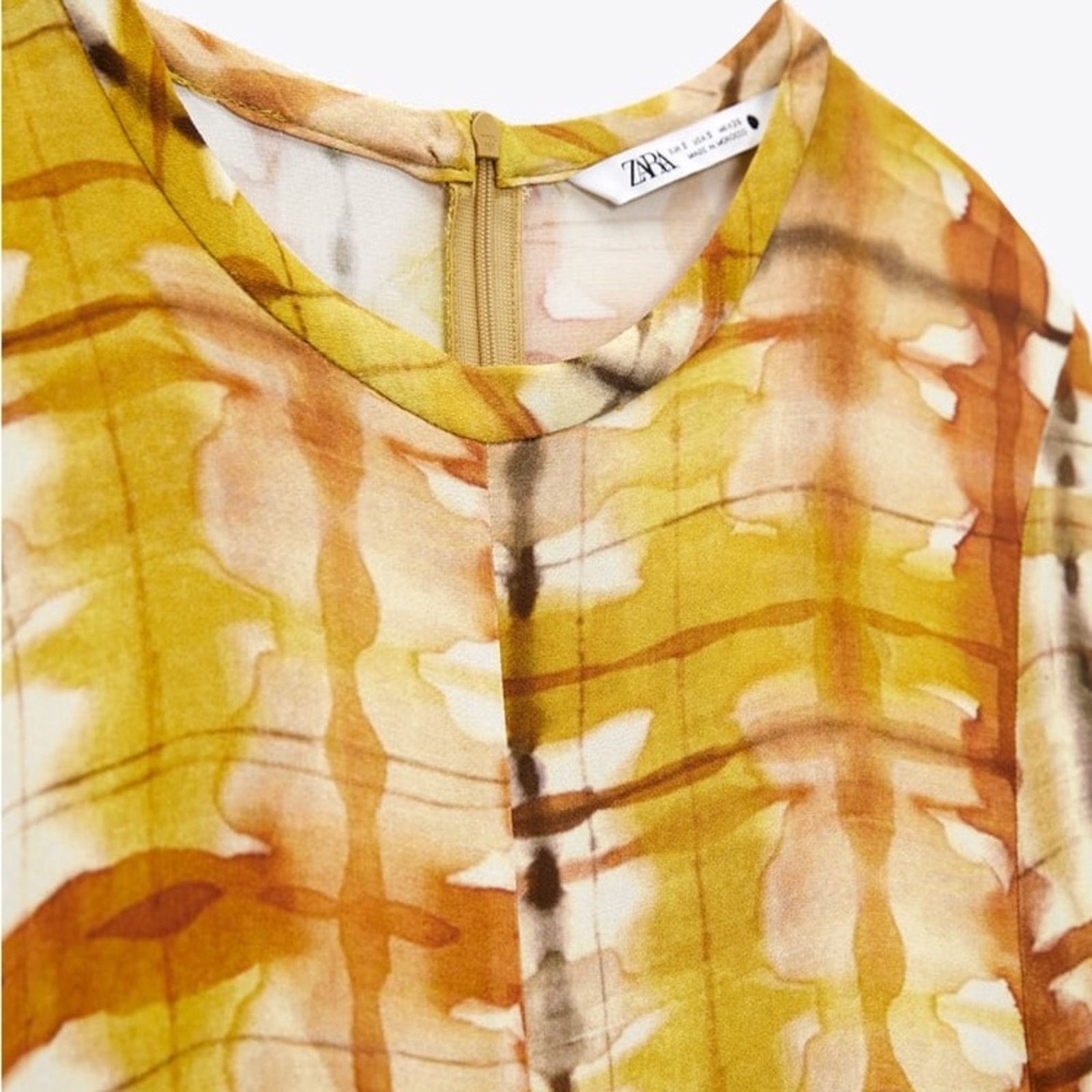 Zara ZARA PRINTED MIDI DRESS MULTICOLORED Size L / US 10 / IT 46 - 11 Thumbnail