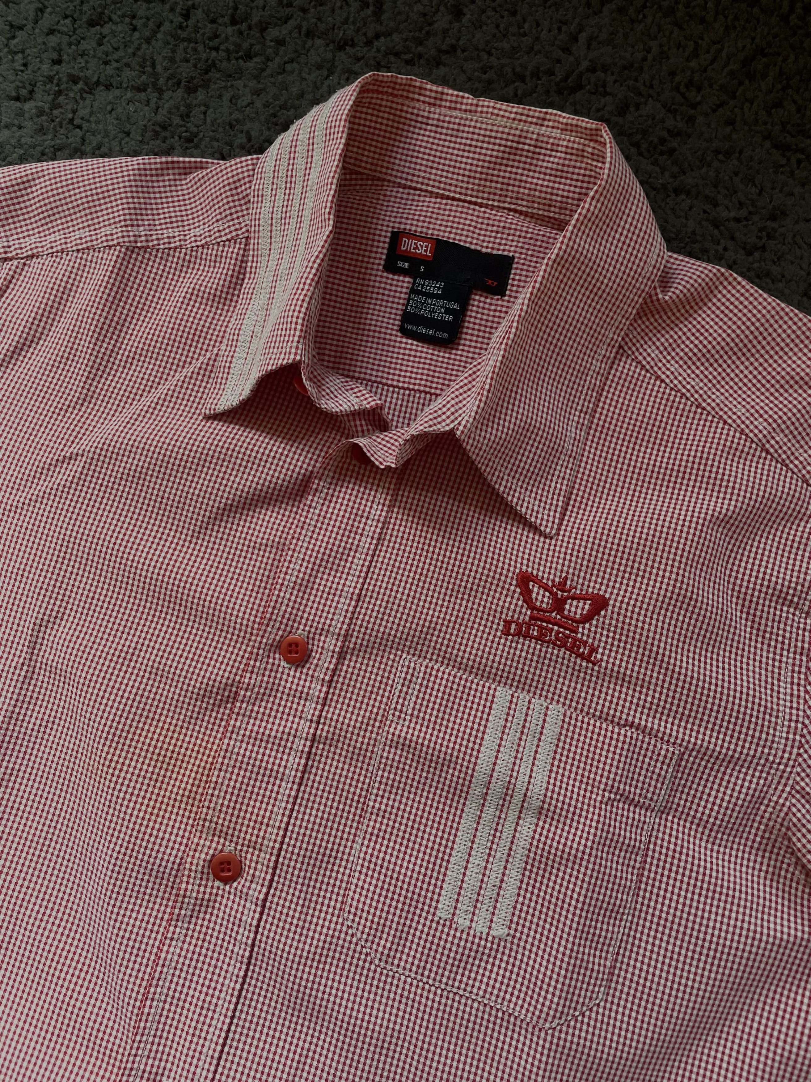 Diesel Diesel Y2K Red Gingham Shirt Short Sleeve – Size S Size US S / EU 44-46 / 1 - 2 Thumbnail