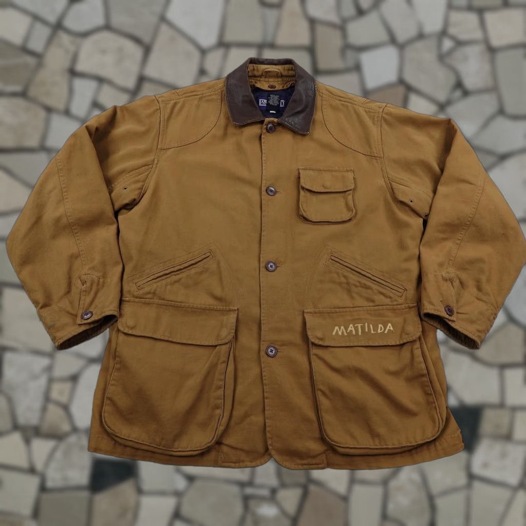 Lands' End Lands' End Jacket Mens Large Brown Canvas Field Chore Coat Quilted Removable Liner Mid-Length Workwear Casual Mens Size US L / EU 52-54 / 3 - 1 Thumbnail