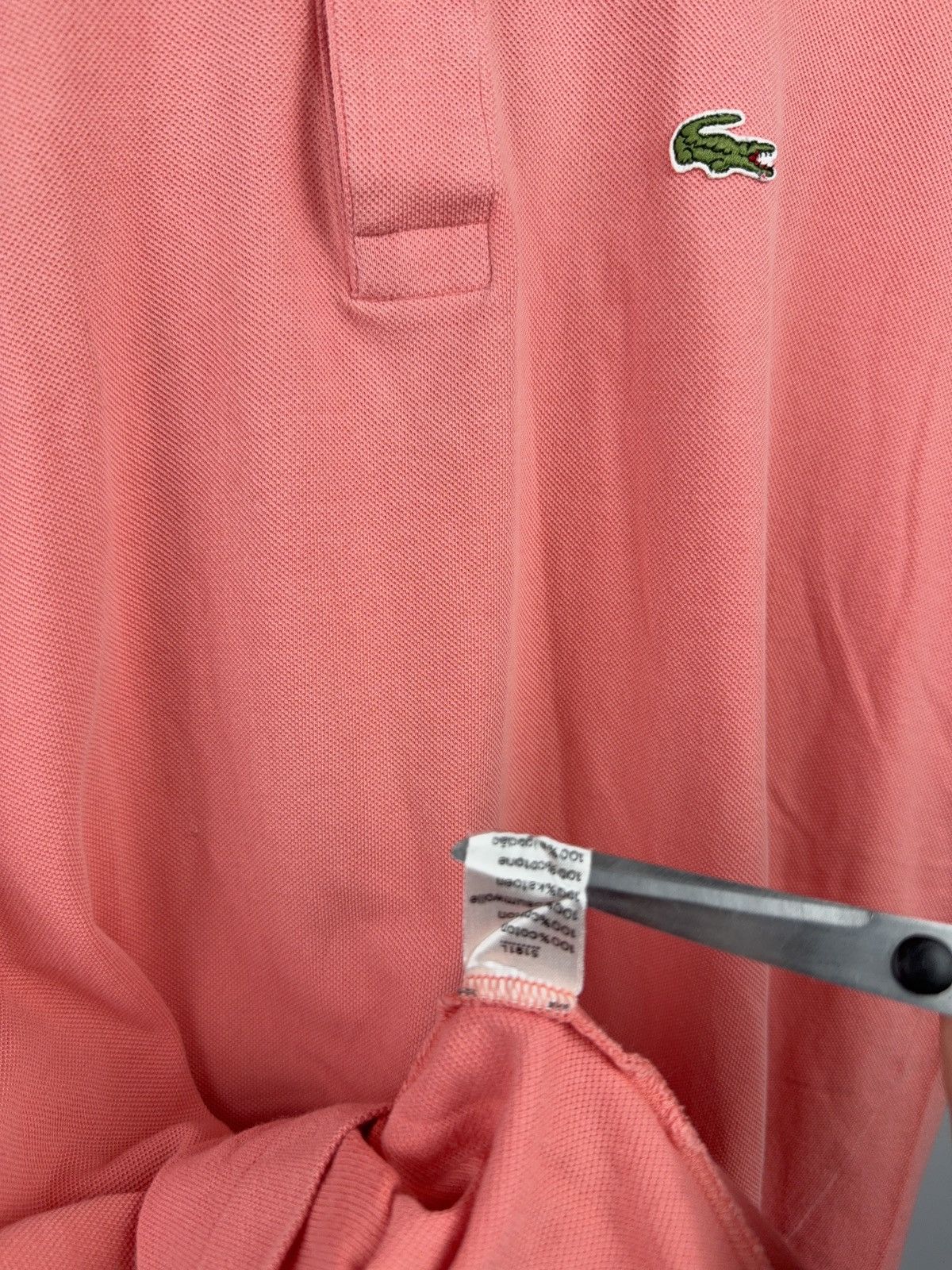 Lacoste 80s Vintage Lacoste Made France Coral Pink Polo Shirt L-XL Size US XL / EU 56 / 4 - 8 Thumbnail