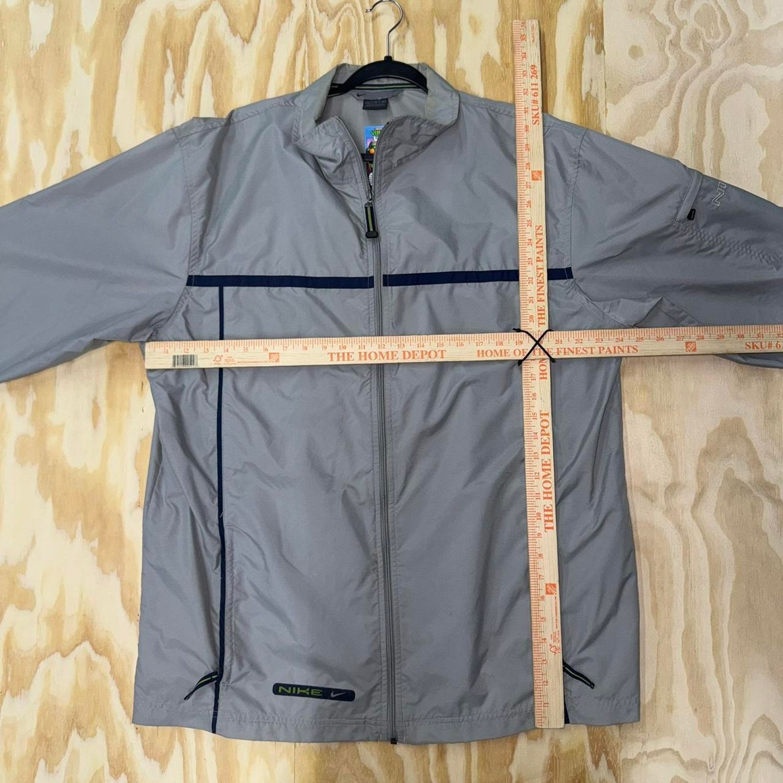 Nike Vintage y2k 2000s gray tag lightweight windbreaker Size US XL / EU 56 / 4 - 3 Thumbnail