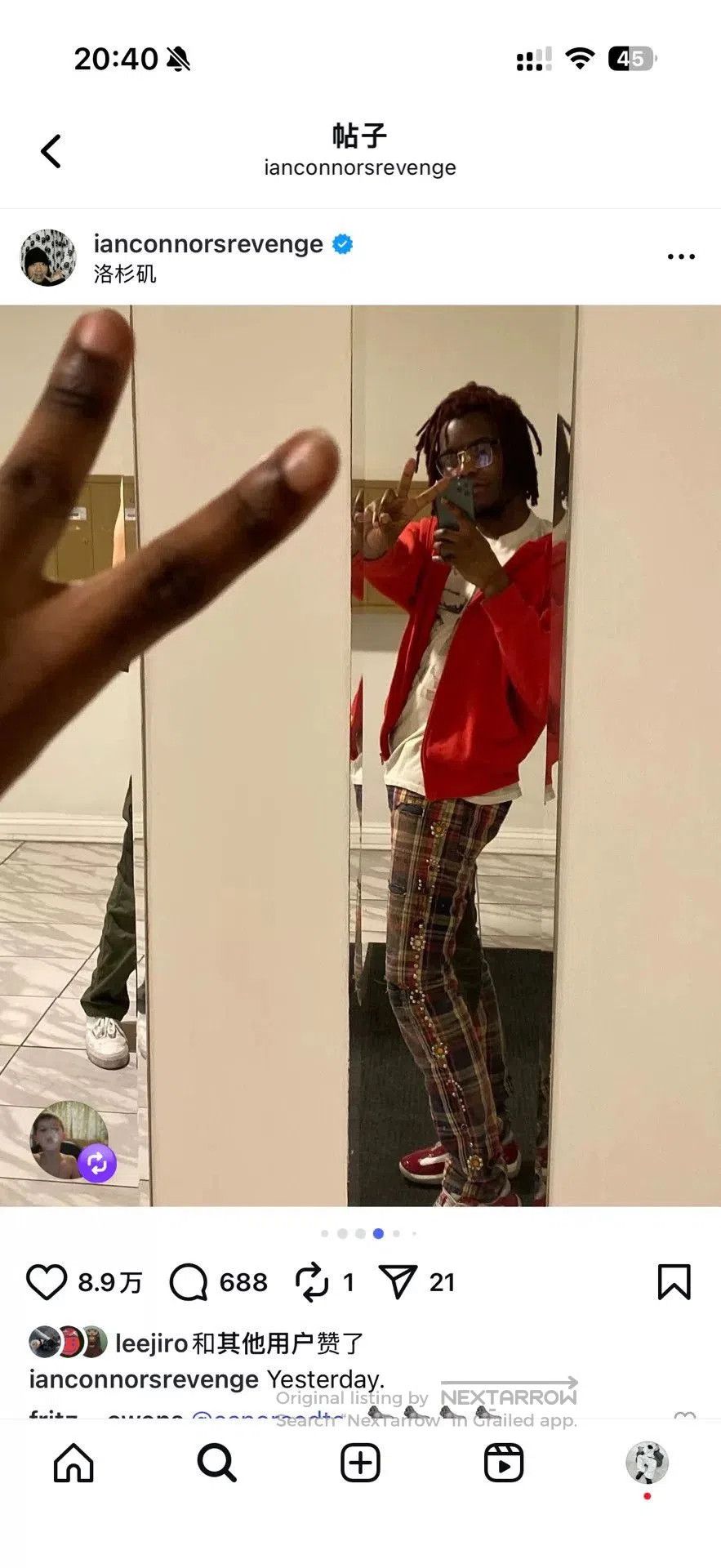 Kapital Kapital Red Checkered Gemstone Pants. Size US 34 / EU 50 - 7 Thumbnail