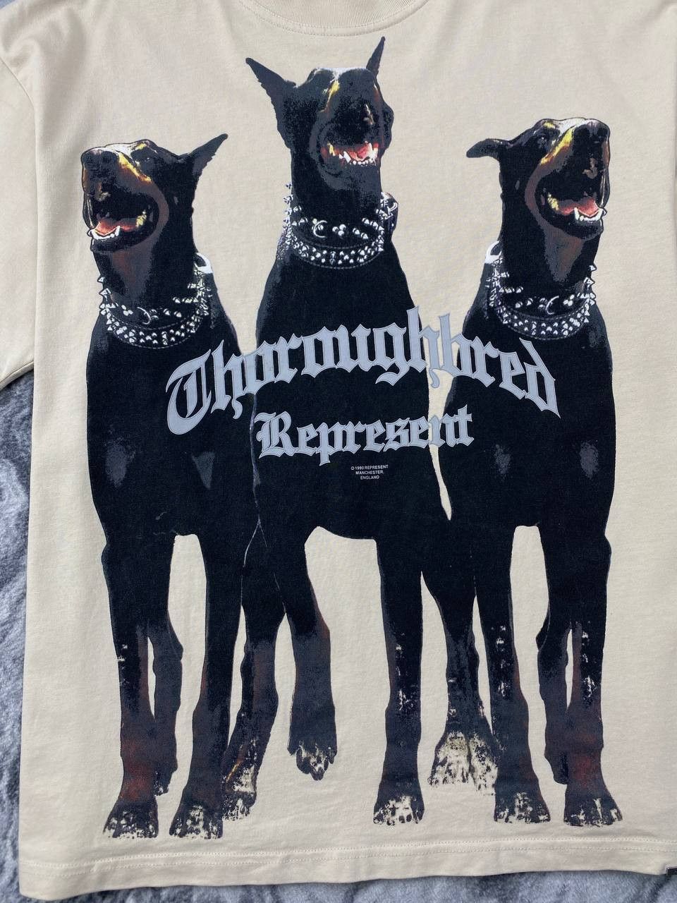 Represent Clo. Represent Thoroughbred T Shirt Big Logo Men Size M Beige Size US M / EU 48-50 / 2 - 8 Thumbnail