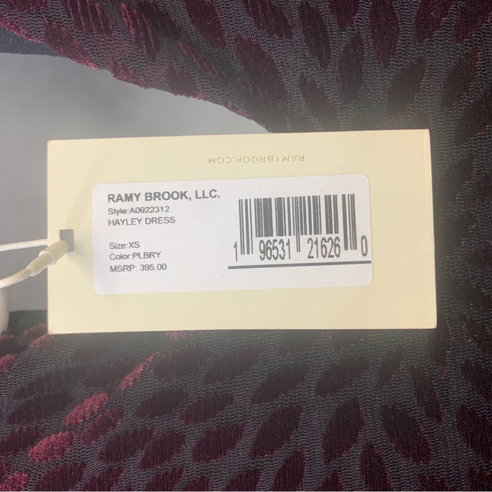 Ramy Brook Ramy Brook Midi Velvet Hayley Dress in Plumberry size XS Size XS / US 0-2 / IT 36-38 - 7 Thumbnail
