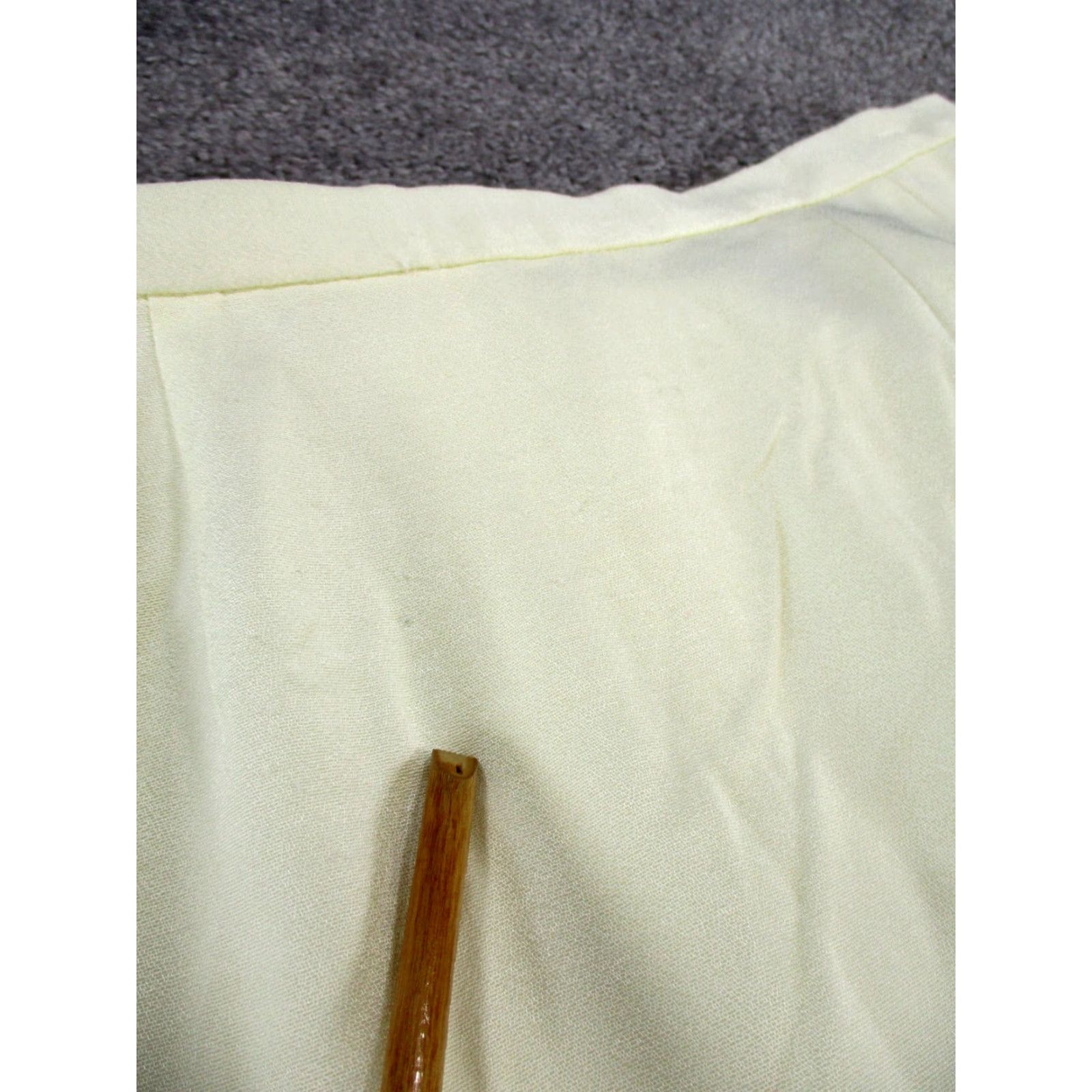 Vintage Huey Waltzer Skirt Womens 10 Ivory Pencil Zip Knee Length Size 32" / US 10 / IT 46 - 4 Thumbnail