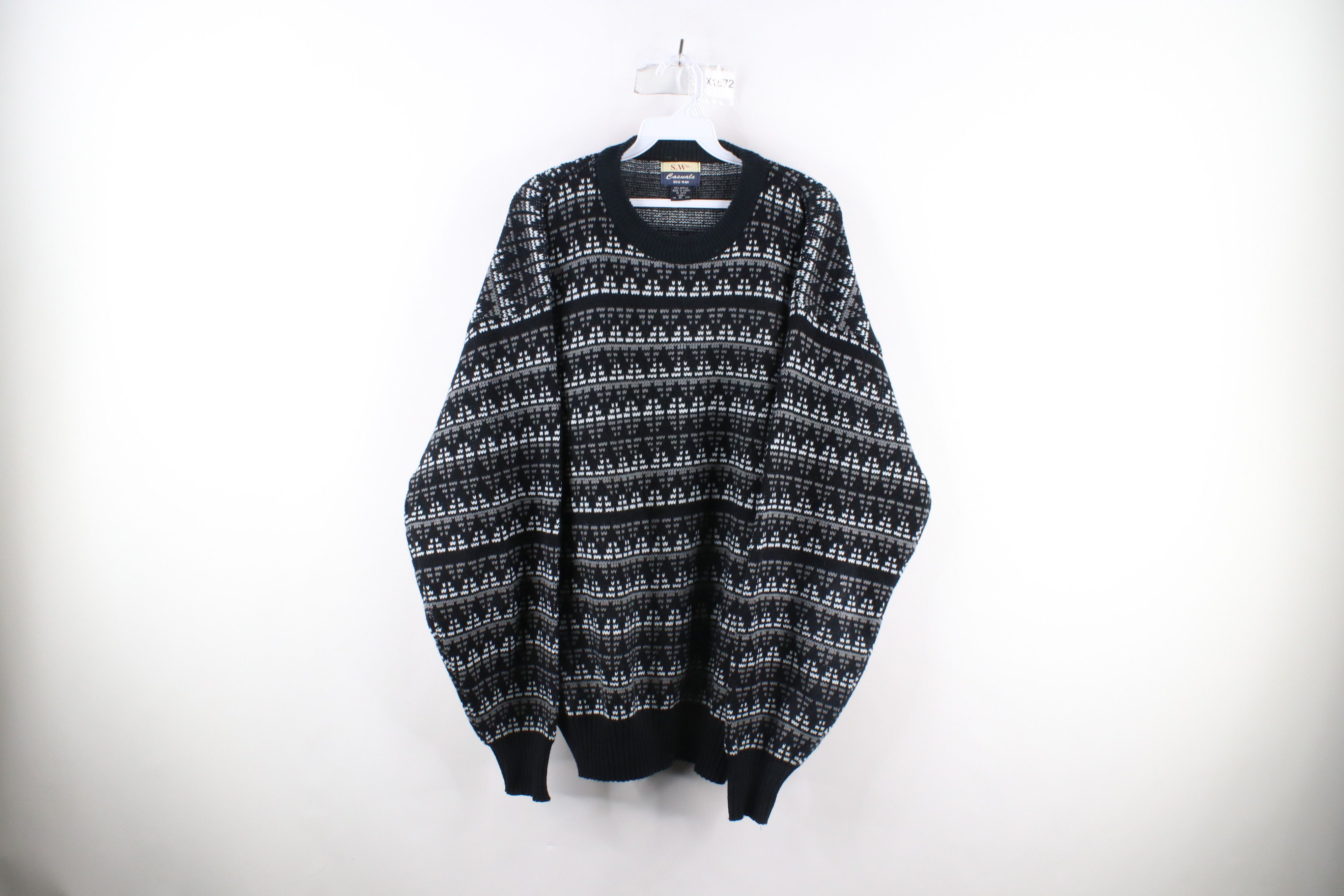 Vintage Vintage 90s Coogi Style Geometric Knit Cosby Dad Sweater Size US XXL / EU 58 / 5 - 1 Thumbnail