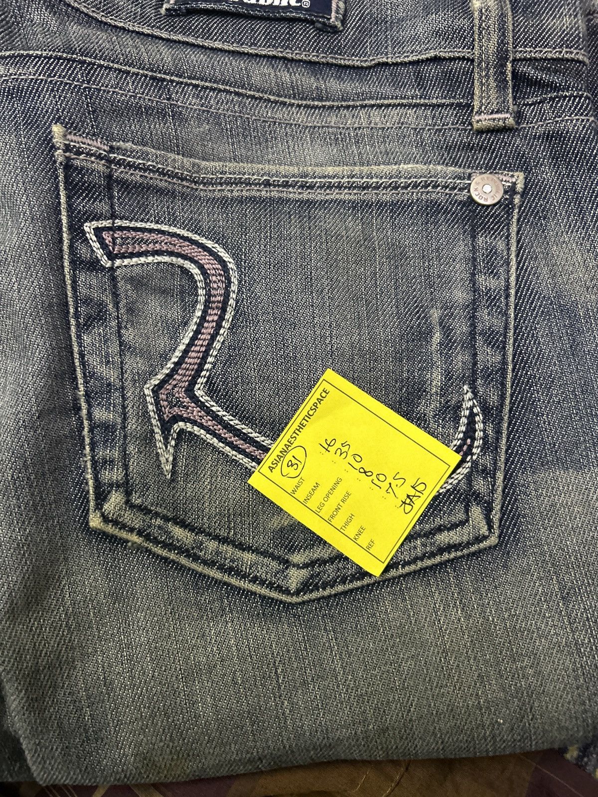 Hysteric Glamour Vintage Extreme Flare Jeans Rock Republic Sanforized Denim Size US 31 - 21 Thumbnail