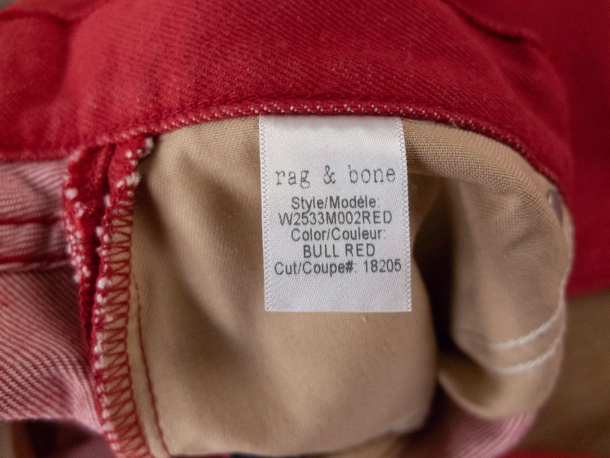 Rag & Bone RAG & BONE Ash slim fit high rise crop leg bull red jeans 24 Size 24" / US 00 / IT 34 - 8 Thumbnail