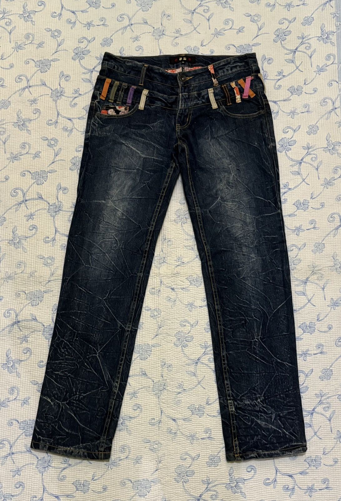 Japanese Brand Japanese International World Double Waist Jeans Streetwear Size US 32 / EU 48 - 2 Thumbnail