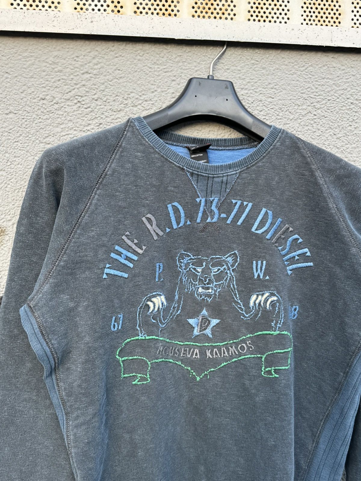 Diesel × Vintage Vintage Sweatshirt Diesel Grey Blue Size US M / EU 48-50 / 2 - 2 Thumbnail