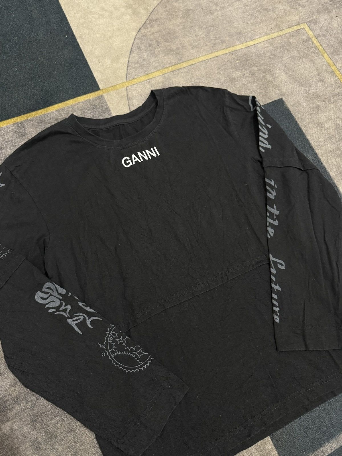 Japanese Brand GANNI LIVING THE FUTURE LONG SLEEVE Size US M / EU 48-50 / 2 - 2 Thumbnail