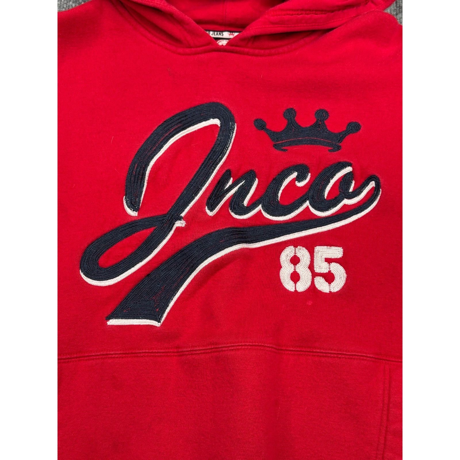 JNCO Vtg JNCO Jeans Red Hoodie XXL 85 Crown Logo Made in Russia Size US XXL / EU 58 / 5 - 3 Thumbnail